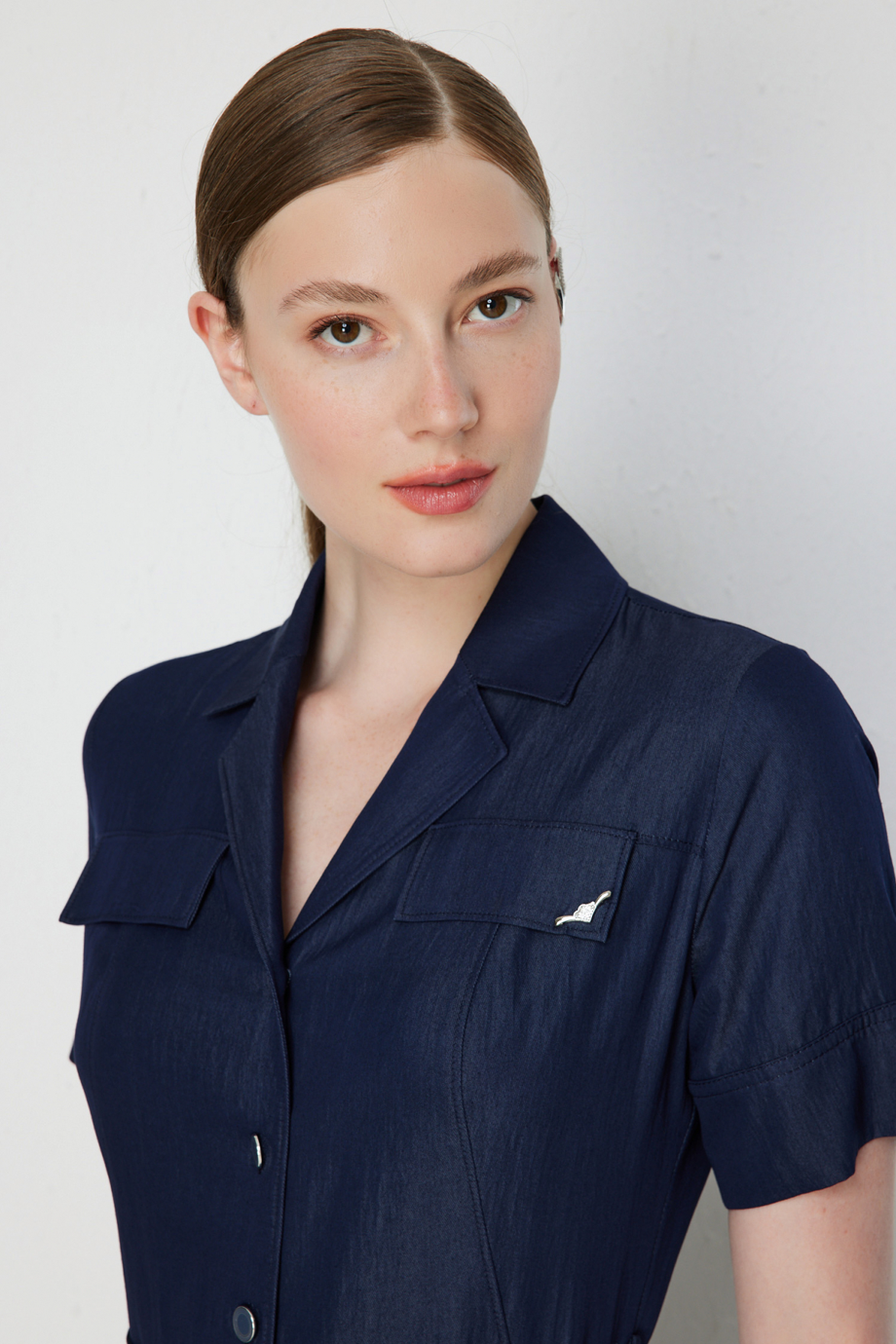 EKOL6164-2Y6 EKOL ELBİSE-İNDİGO