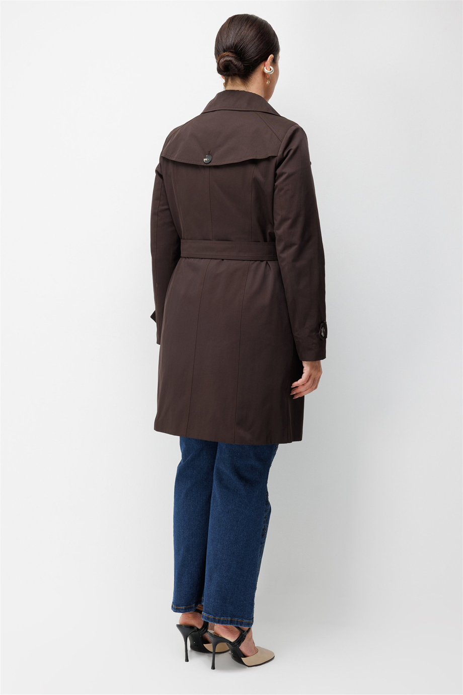 EKOL6505-2K7 EKOL TRENCH-KAHVE