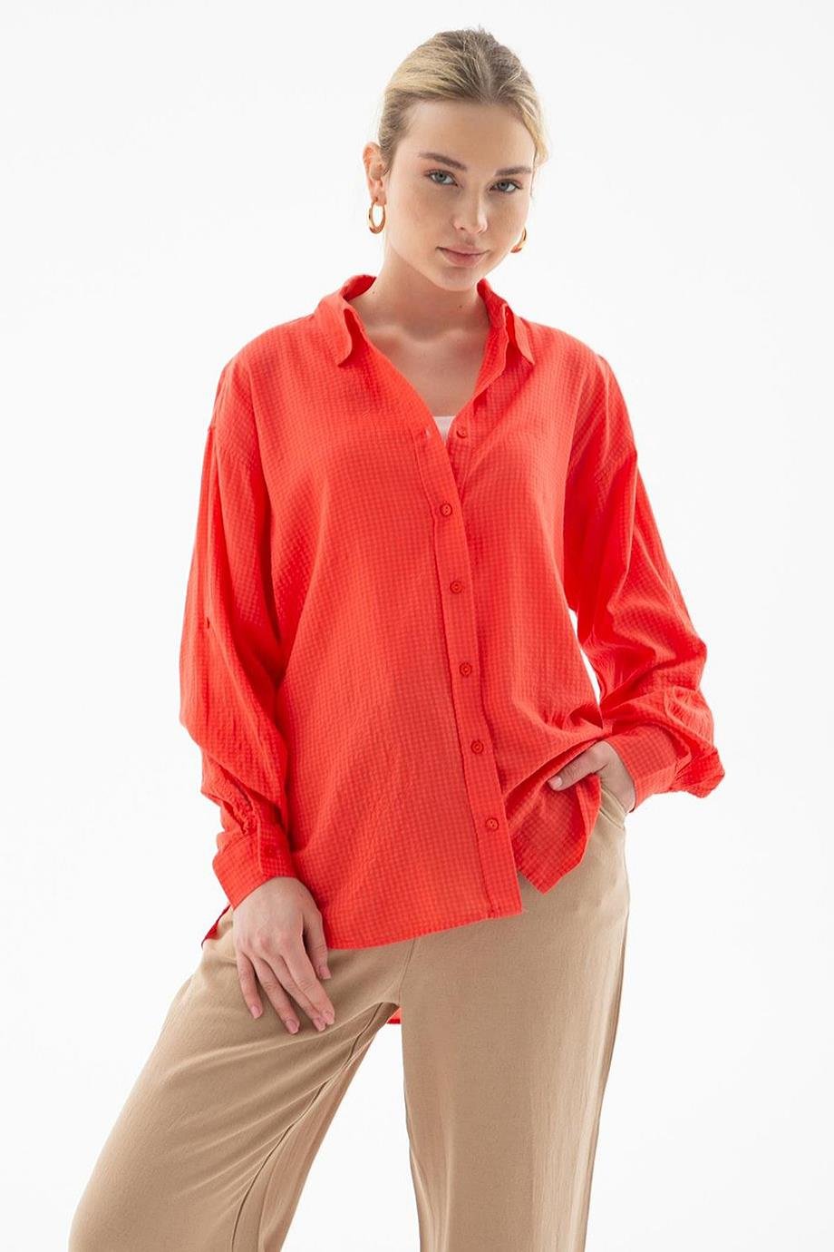 FASHİON FRİENDS0051-2Y5 F.FRIENDS GÖMLEKCORAL