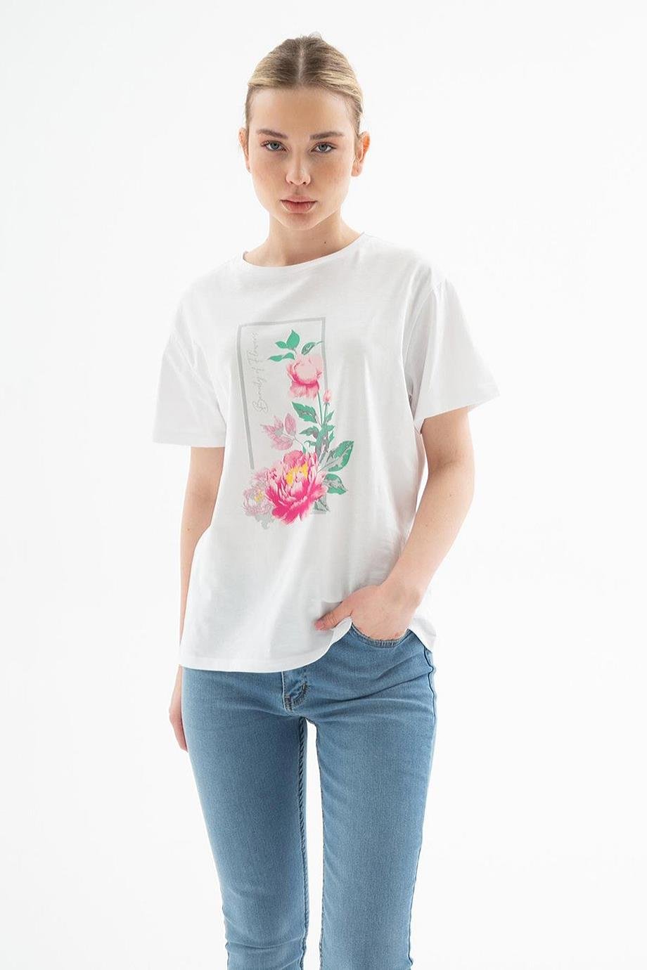 FASHİON FRİENDS0122-2Y5  F.FRIENDS T-SHIRTBEYAZ