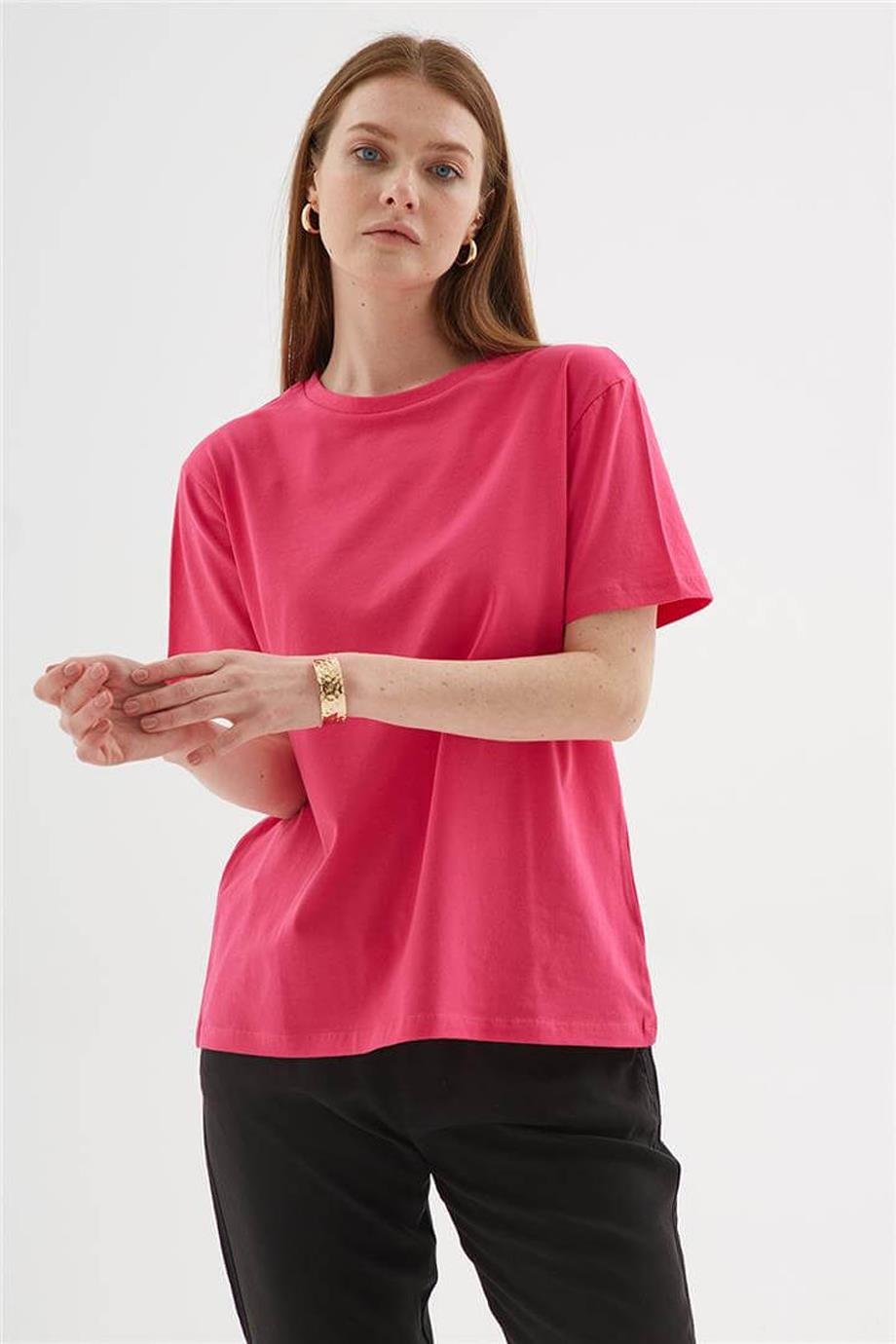 FASHİON FRİENDS0131-2Y5  F.FRIENDS T-SHIRTFUŞYA