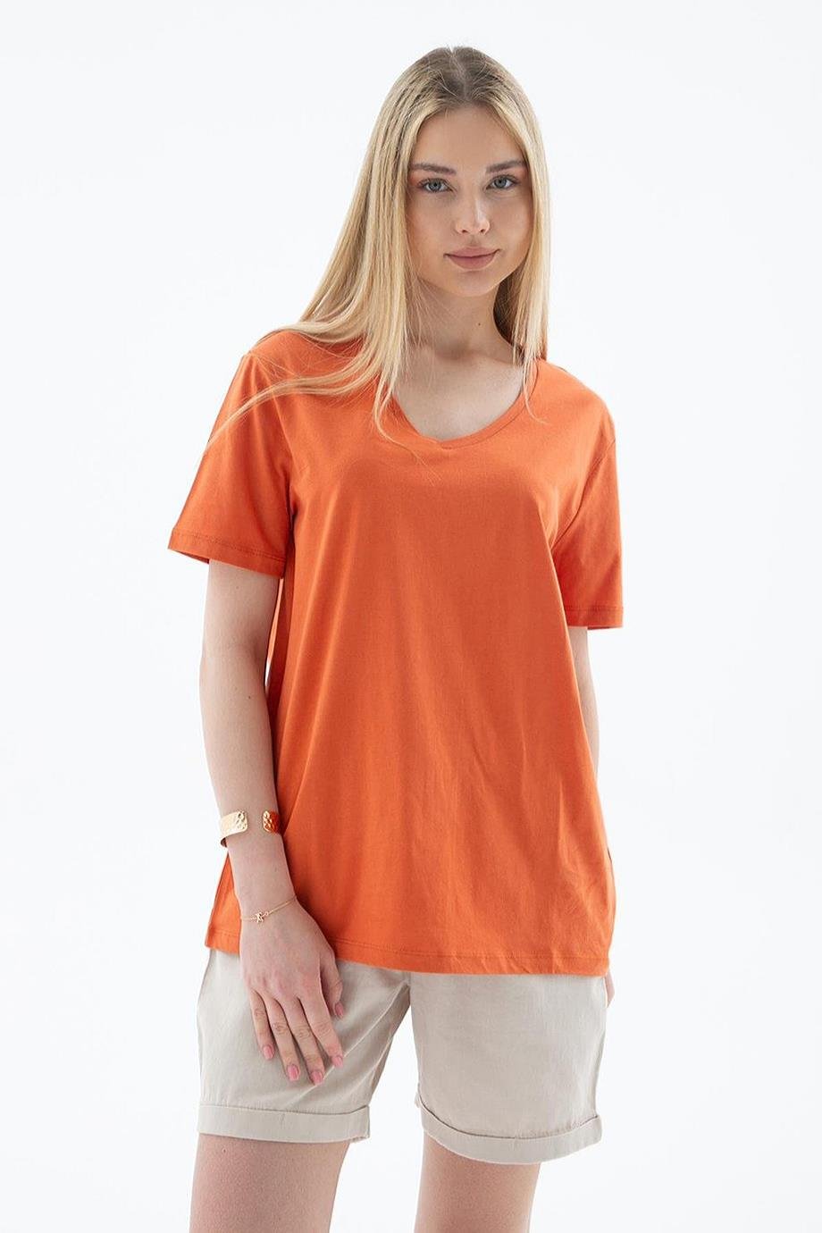 FASHİON FRİENDS0248-2Y5 F.FRIENDS T-SHIRTTURUNCU