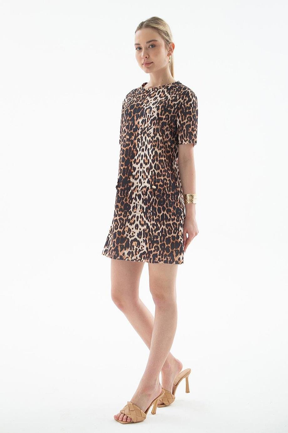 FASHİON FRİENDS0262-2Y5 F.FRIENDS ELBİSELEOPAR DESENLİ