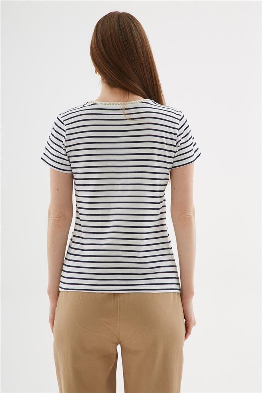 FASHİON FRİENDS0478-2Y5 F.FRIENDS T-SHIRTLACİ ÇİZGİLİ