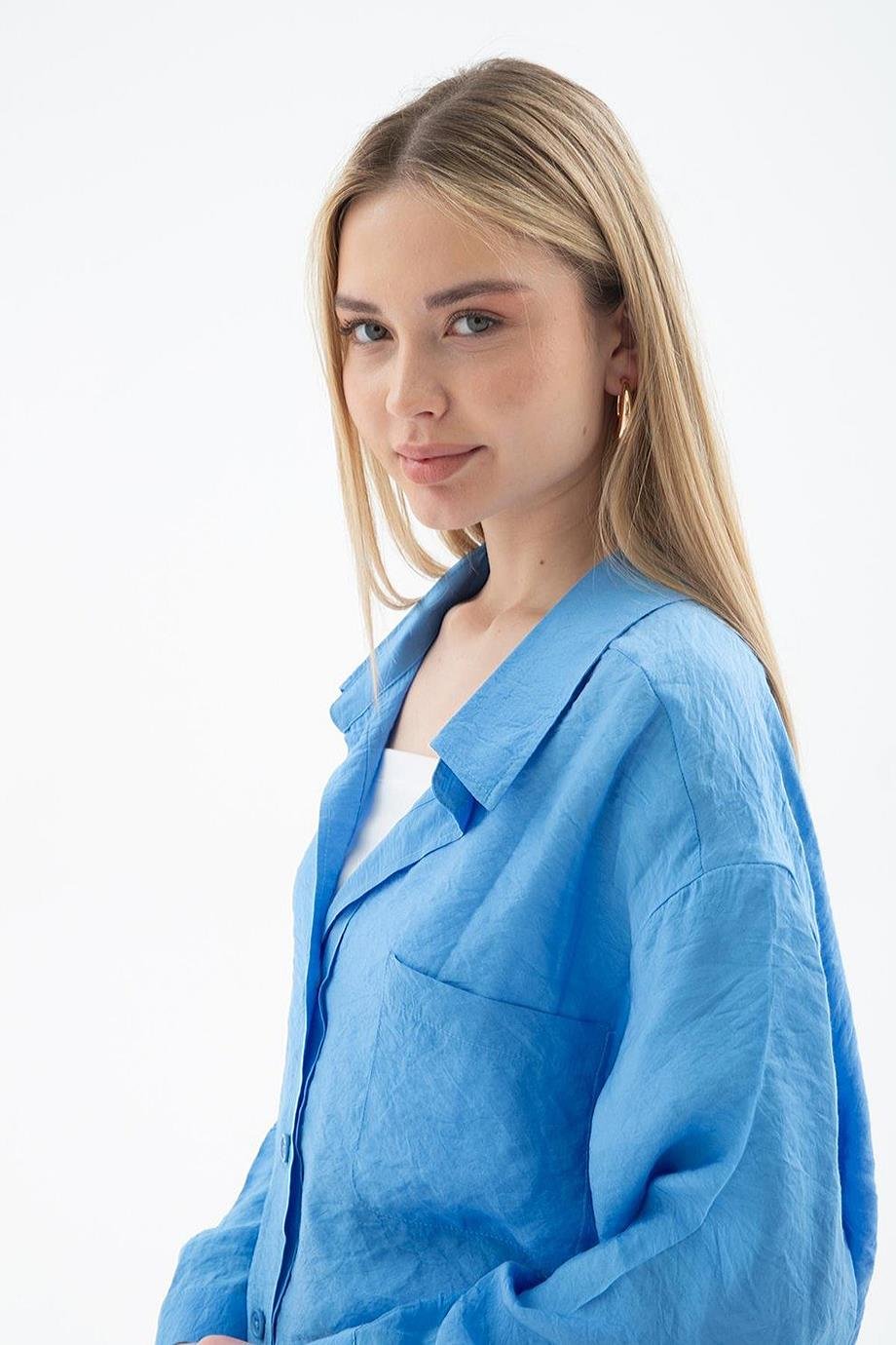 FASHİON FRİENDS0571-2Y5 F.FRIENDS GÖMLEKMAVİ