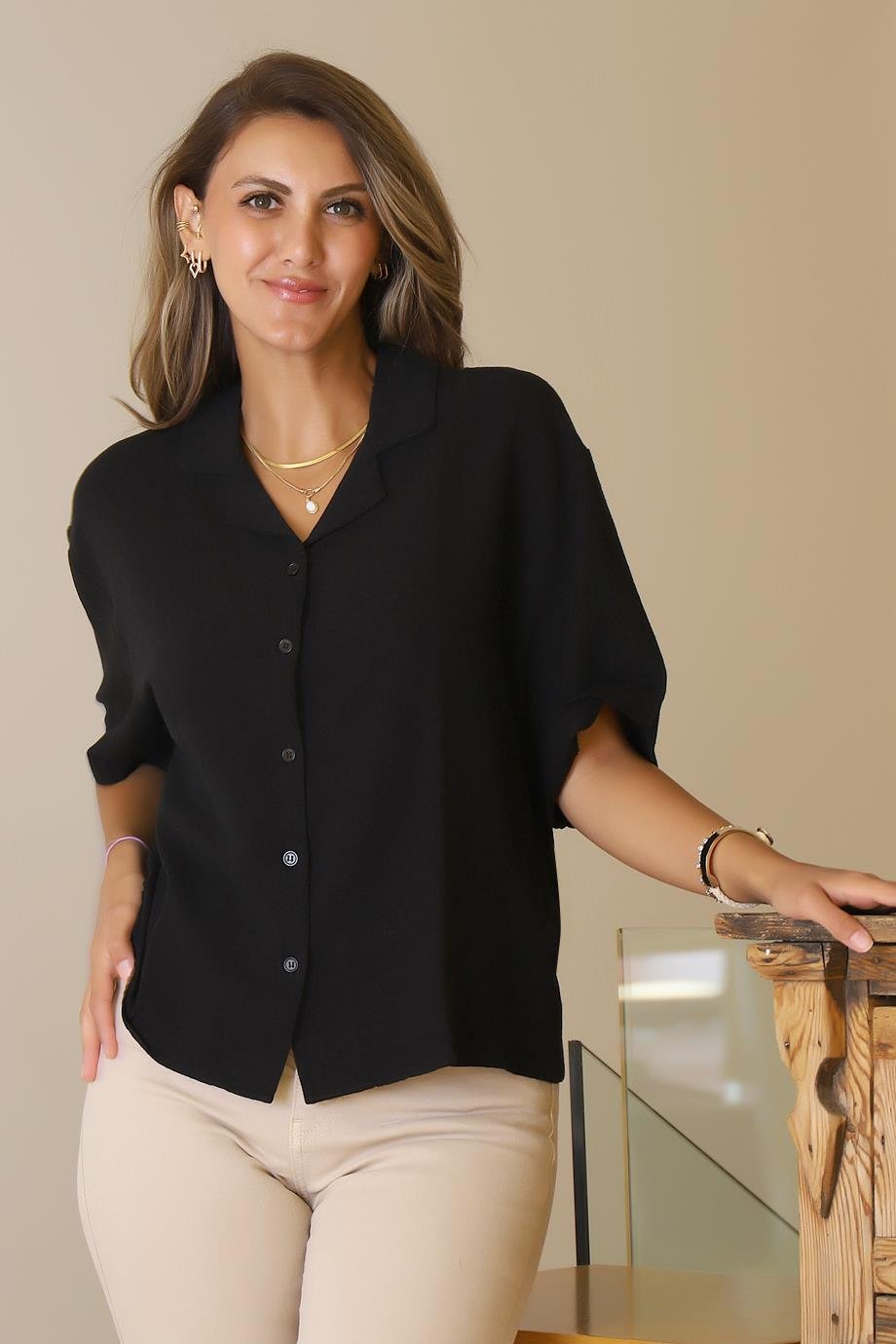 FASHİON FRİENDS0605-2Y5 F.FRIENSD GÖMLEKSİYAH