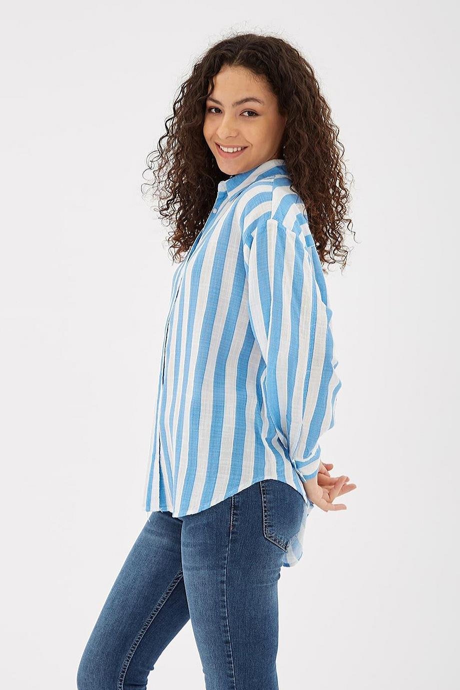 FASHİON FRİENDS0670-2Y5 F.FRIENDS GÖMLEKMAVİ