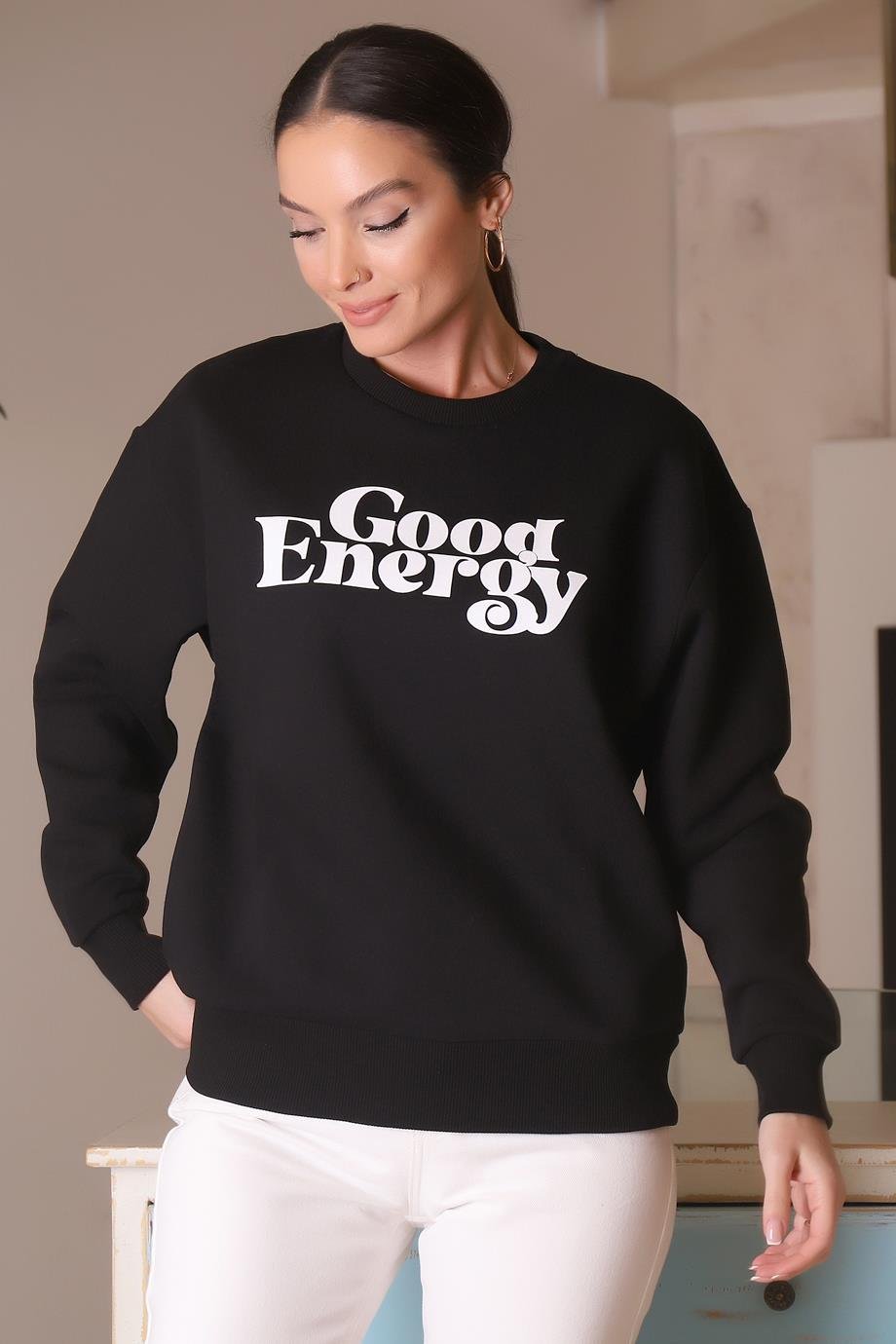 FASHİON FRİENDS0841-2K4 F.FRIENDS SWEATSİYAH