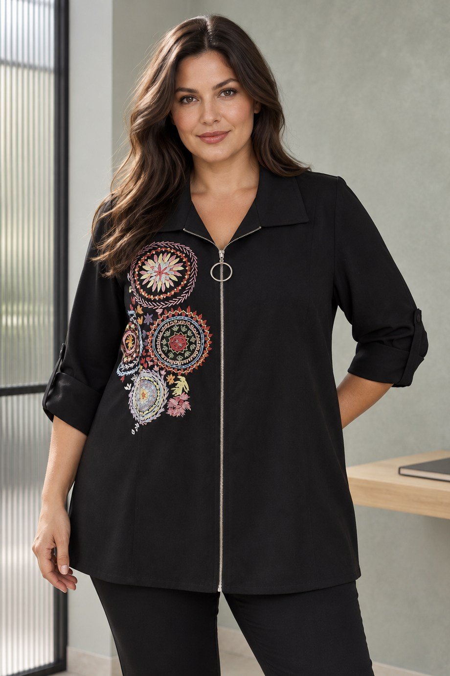FLAŞ TRİKO6123-2K7 FLAŞ CEKET-SİYAH