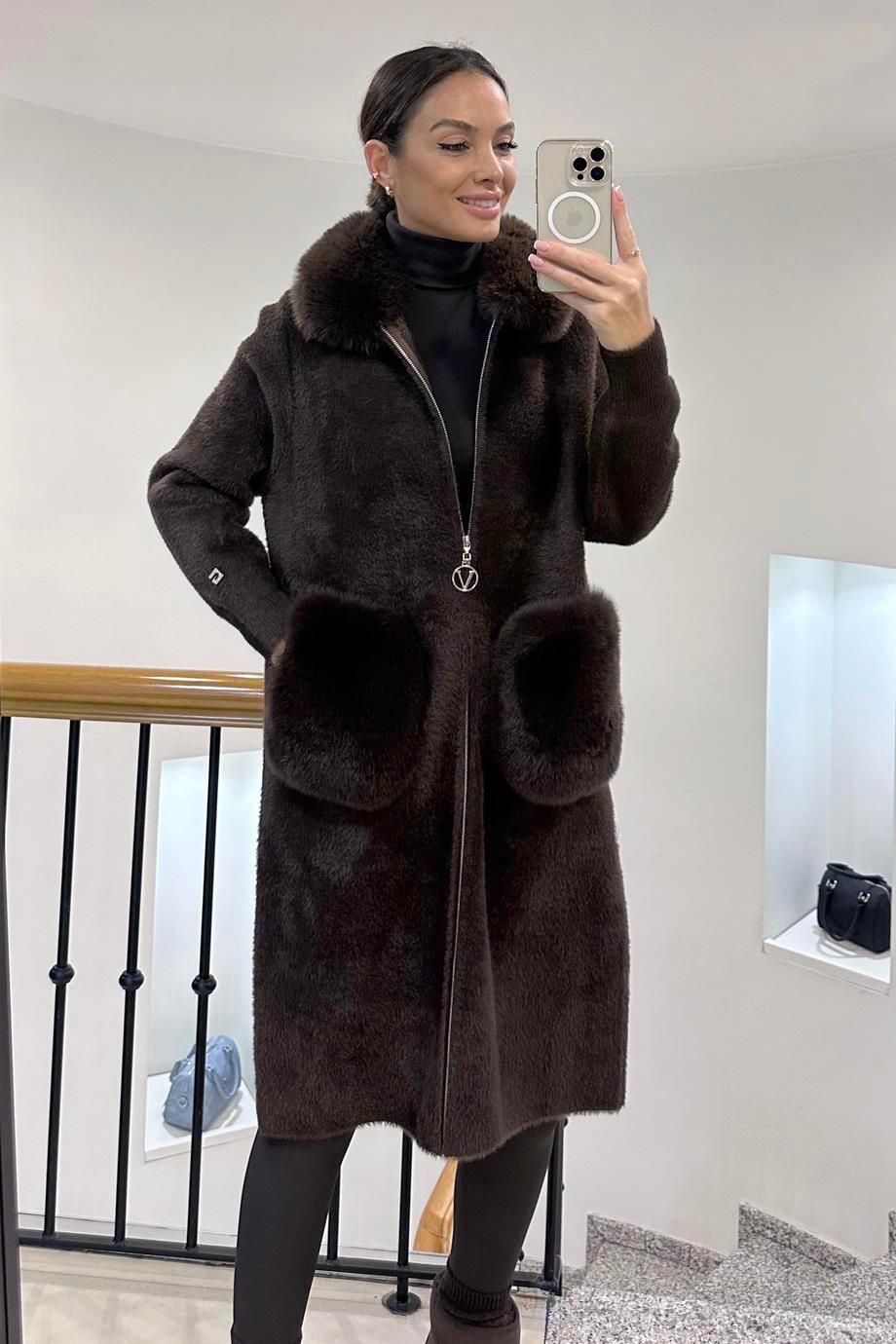 GHİSA6544-2K6 GHISA KABAN-KAHVE