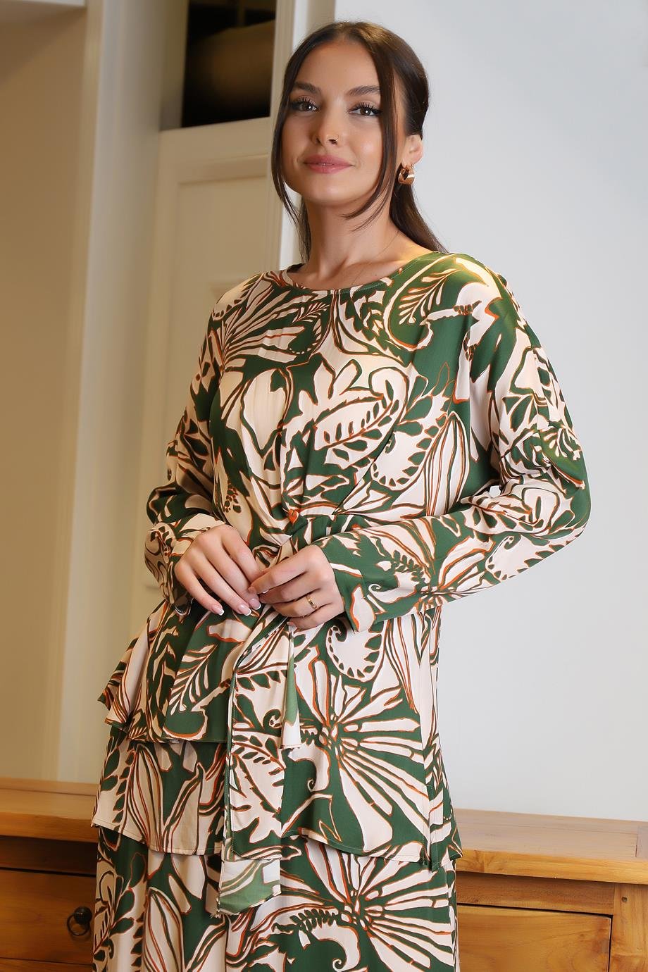 HUKKA4015-2Y4 HUKKA BLUZDESENLİ