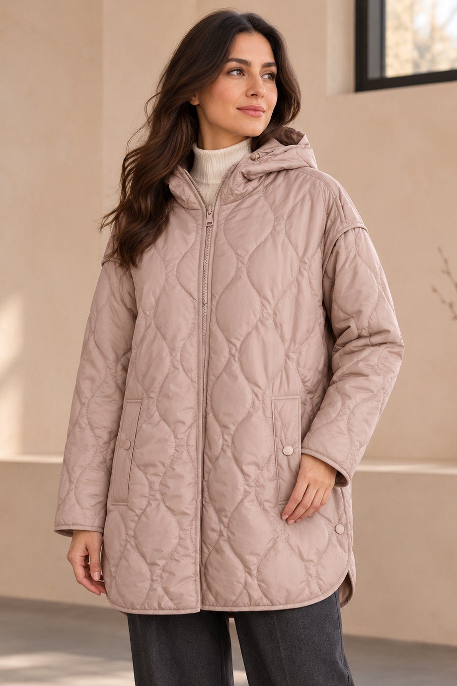 İKOLLKadın Bej Mont 35424-2K7