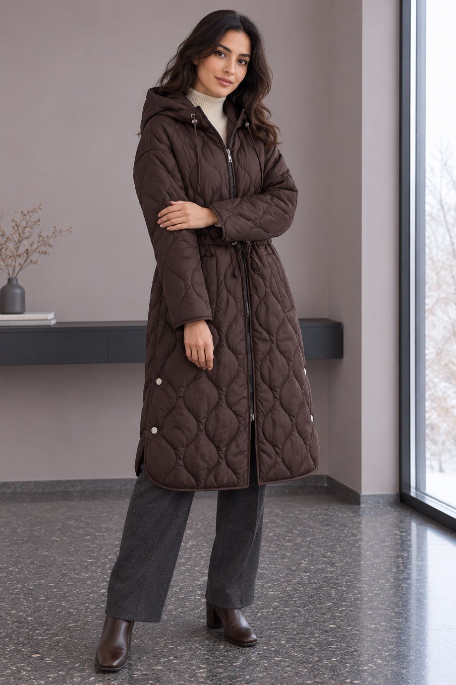 İKOLLKadın Kahve Mont 37854-2K7