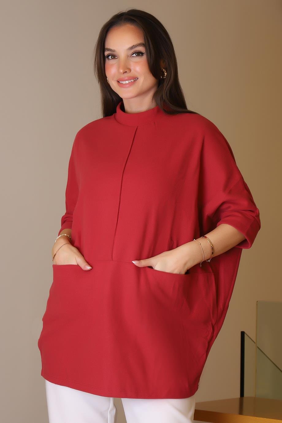 IND BEBE PLUS 25K22083-2K5 BEBE PLUS TUNİK+ŞARAP