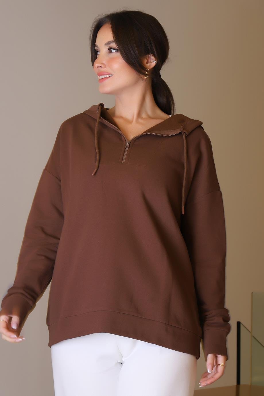 IND ZENTONİ 2K52052-2K5 ZENTONİ SWEAT+KAHVE