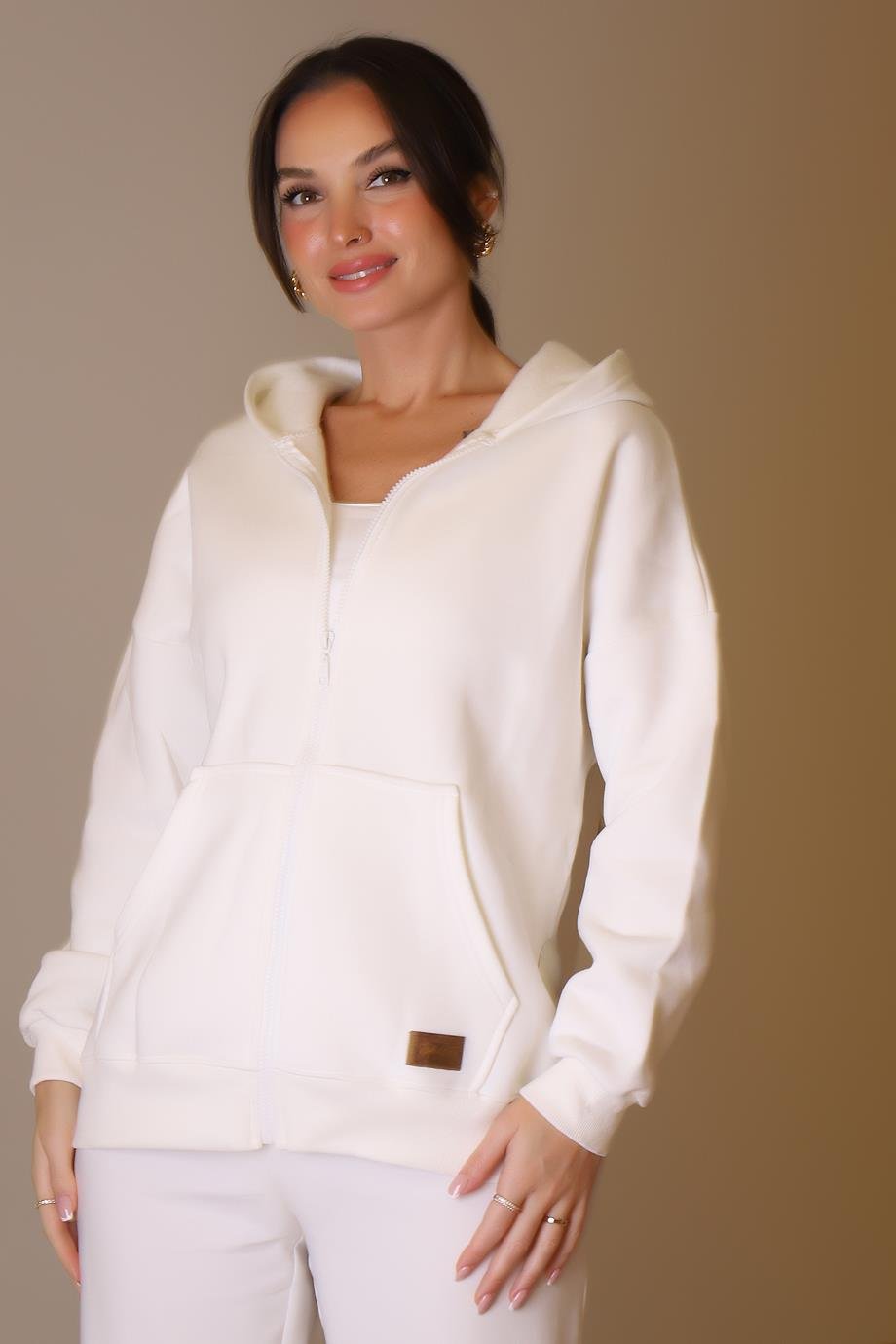 IND ZENTONİ 2K53045-2K5 ZENTONİ SWEAT+EKRU