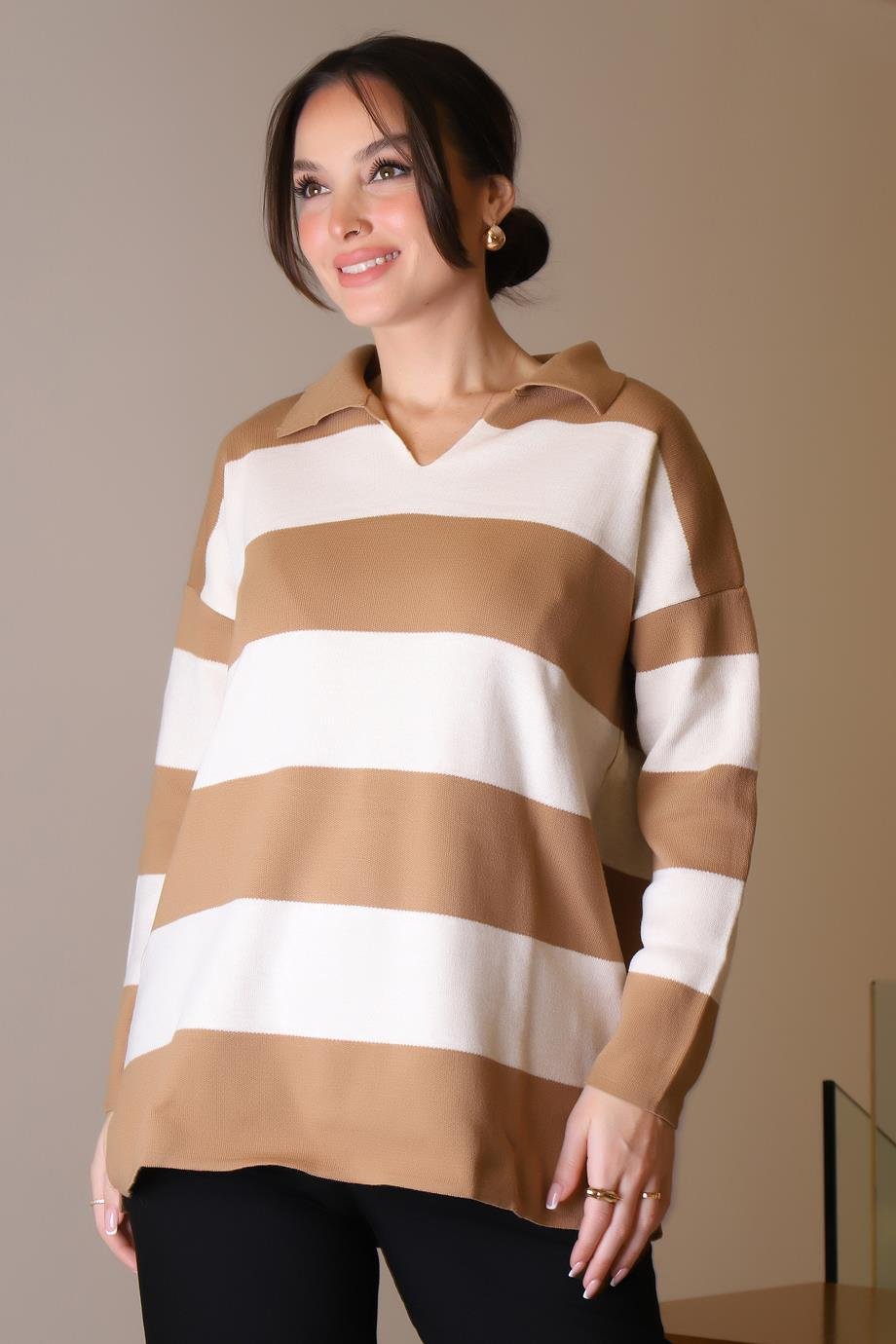 IND ZENTONİ 2K55208-2K5 ZENTONİ TRİKO+CAMEL EKRU