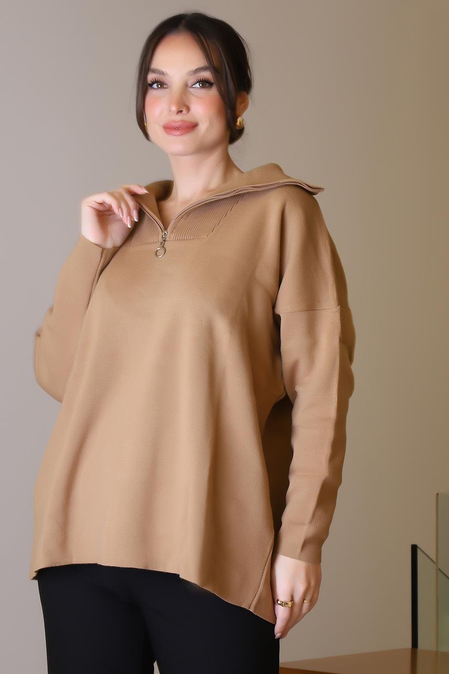 IND ZENTONİ 2K56078-2K5 ZENTONİ KAZAK+CAMEL