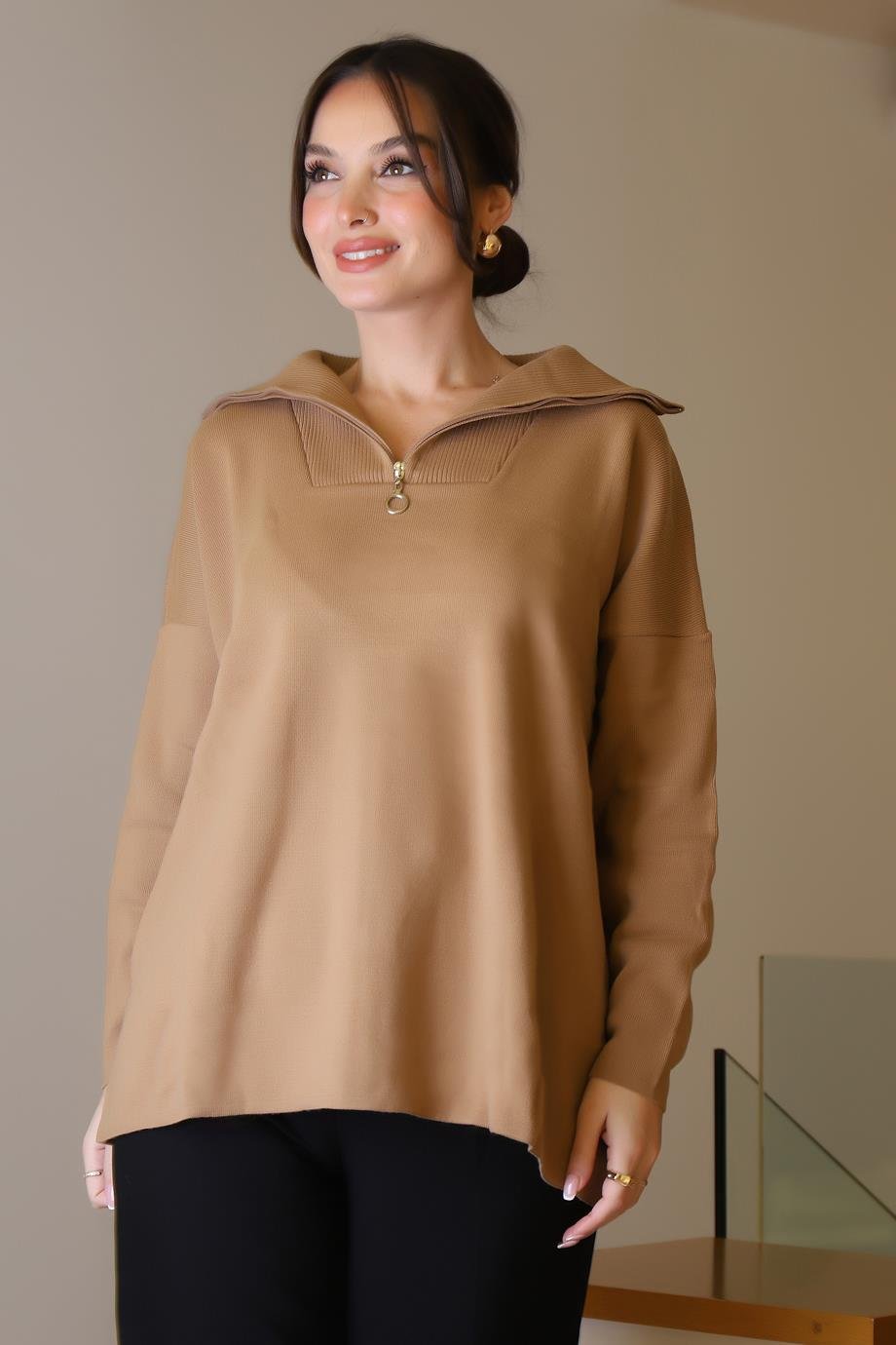 IND ZENTONİ 2K56078-2K5 ZENTONİ KAZAK+CAMEL