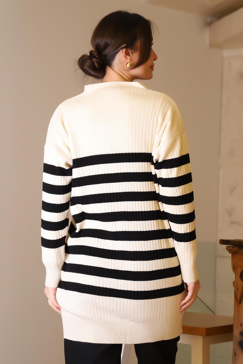 IND ZENTONİ 2K56132-2K5 ZENTONİ HIRKA+EKRU SİYAH