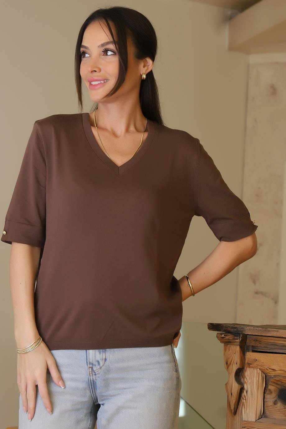 JM BASIC817-2K6 JM TRİKO-KAHVE