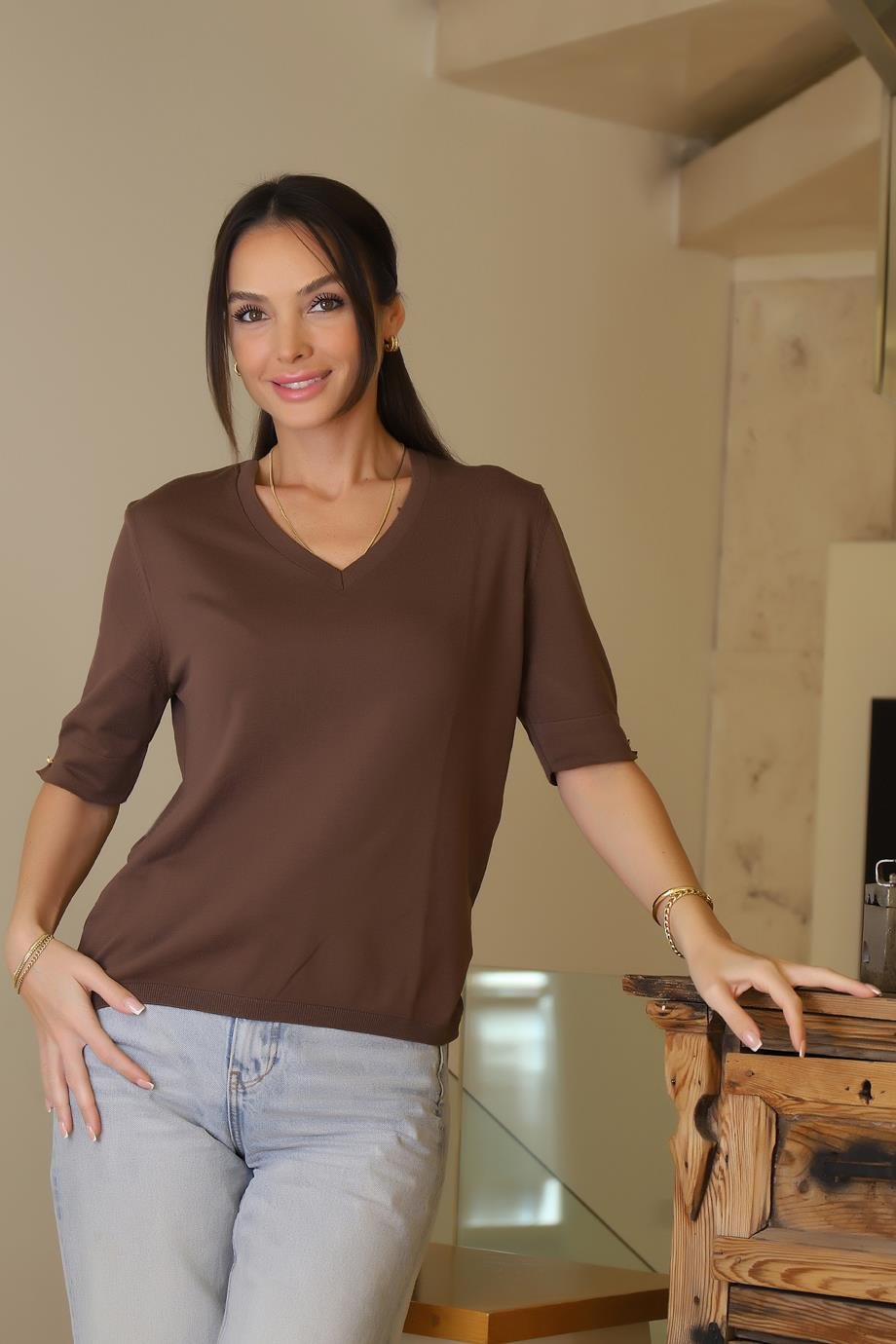 JM BASIC817-2K6 JM TRİKO-KAHVE