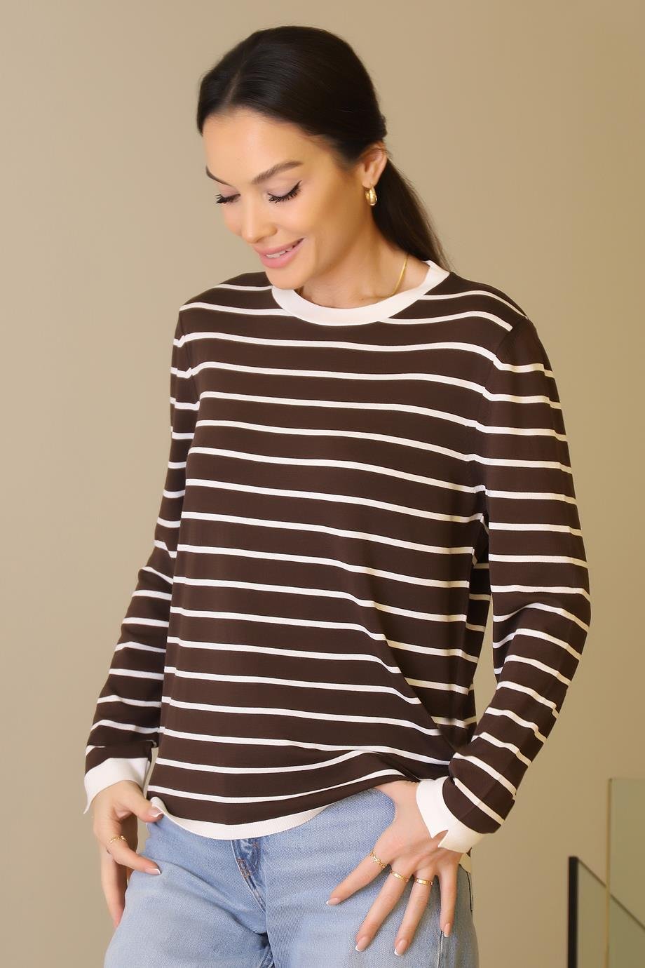 JM BASIC845-2K6 JM TRİKO-KAHVE EKRU