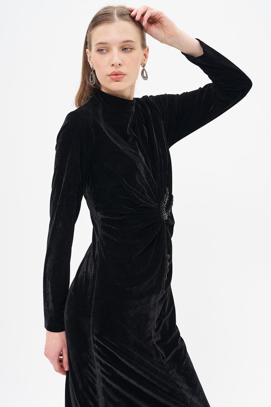 KAYRA23040-2K5 KAYRA ELBİSESİYAH