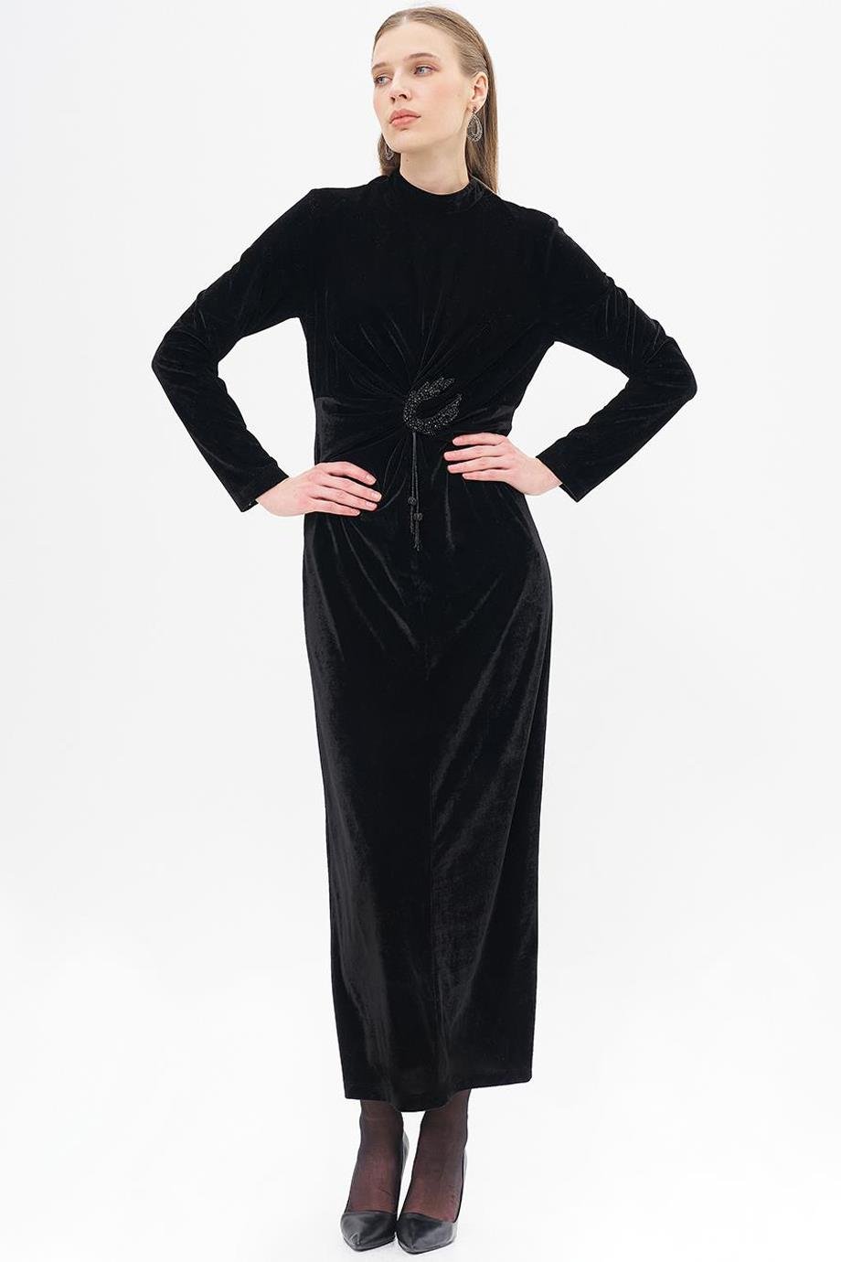 KAYRA23040-2K5 KAYRA ELBİSESİYAH