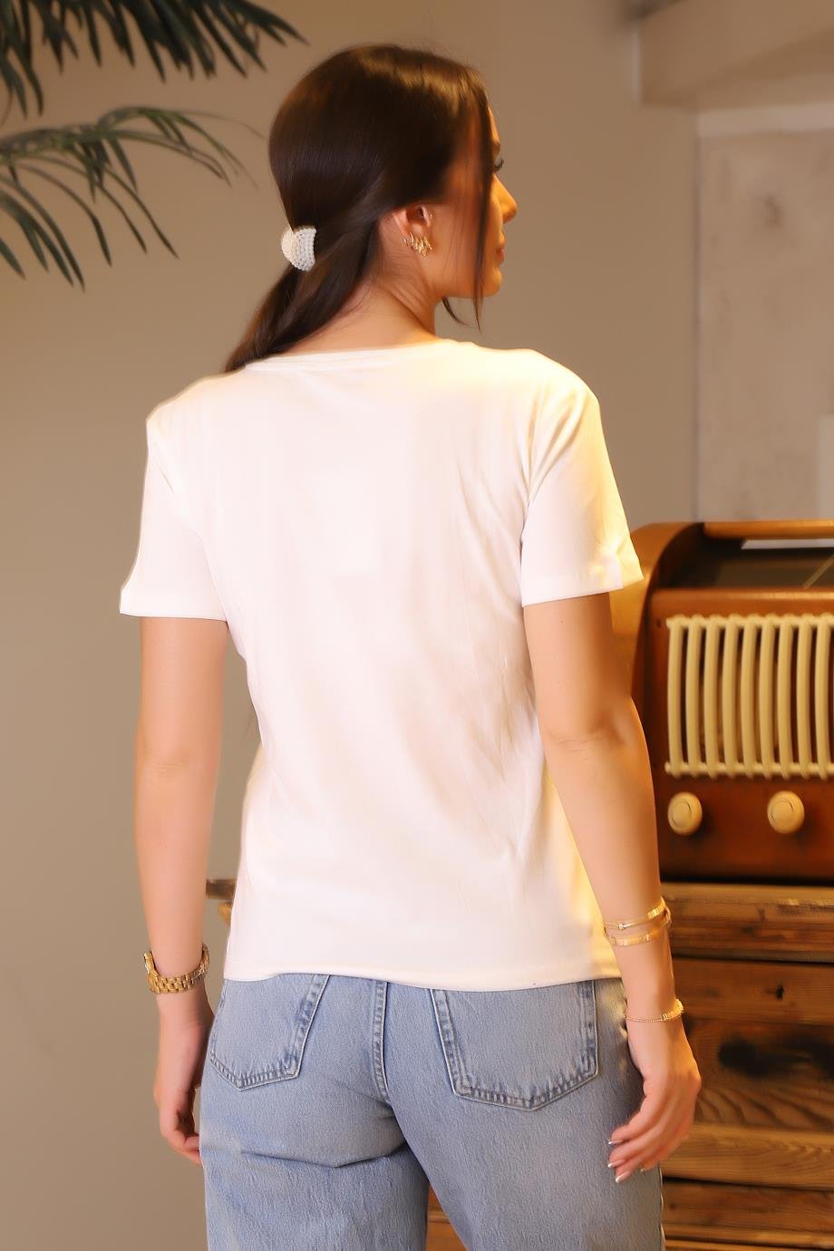 KOTON4SAK50166EK-2Y4 KOTON T-SHIRTBEYAZ