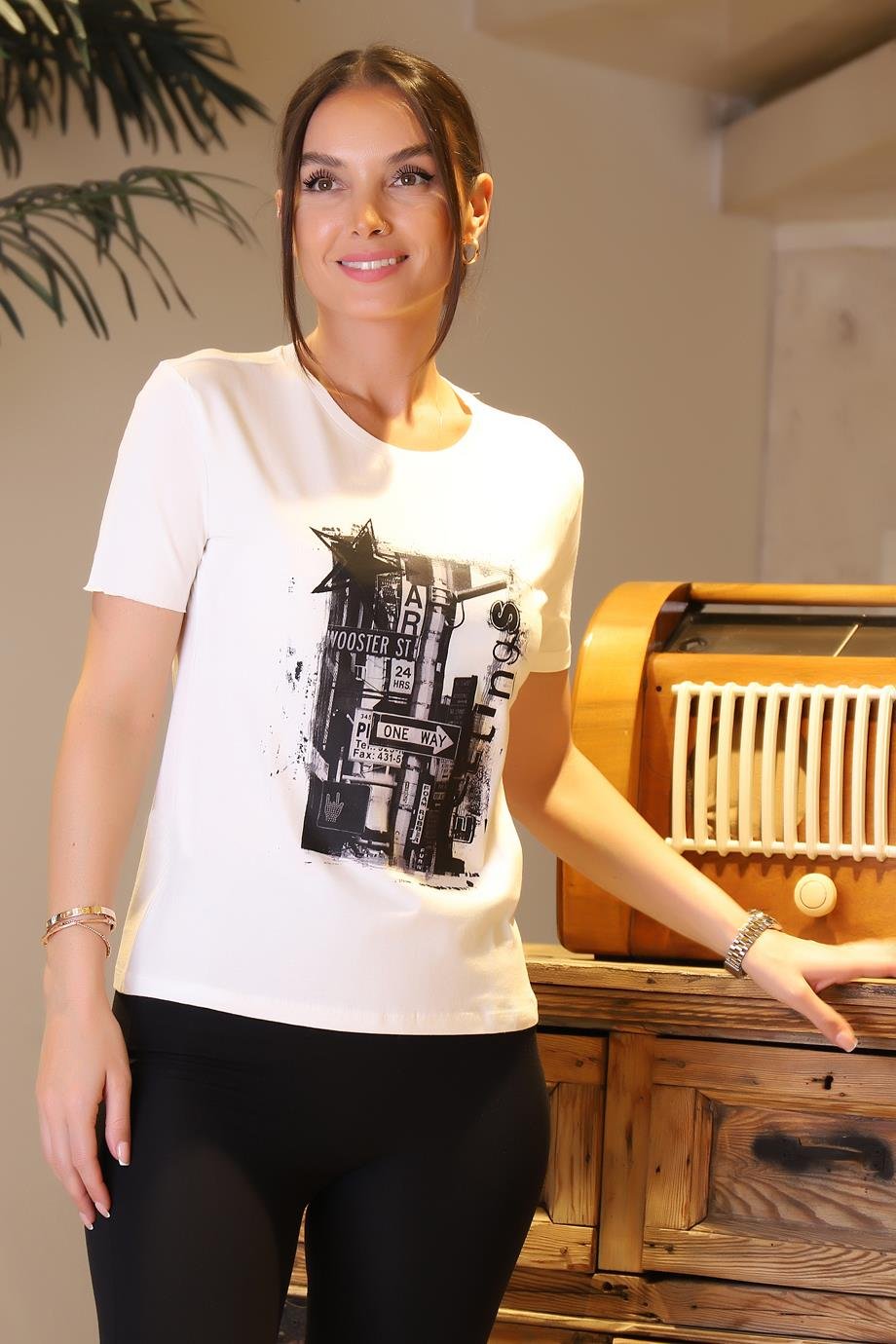 KOTON4SAK50393EK-2Y4 KOTON T-SHIRTBEYAZ