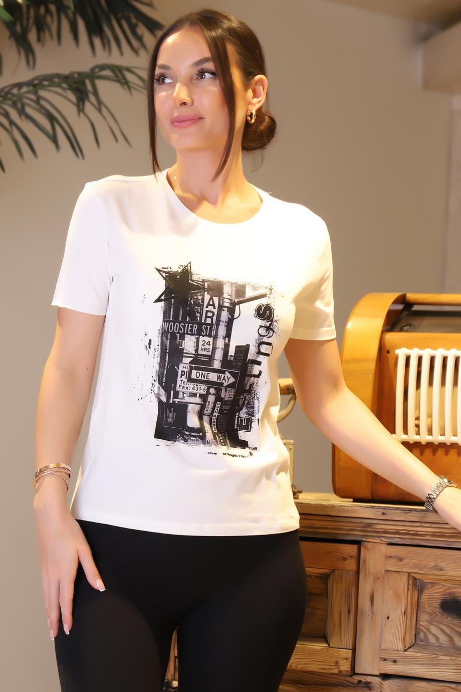 KOTON4SAK50393EK-2Y4 KOTON T-SHIRTBEYAZ