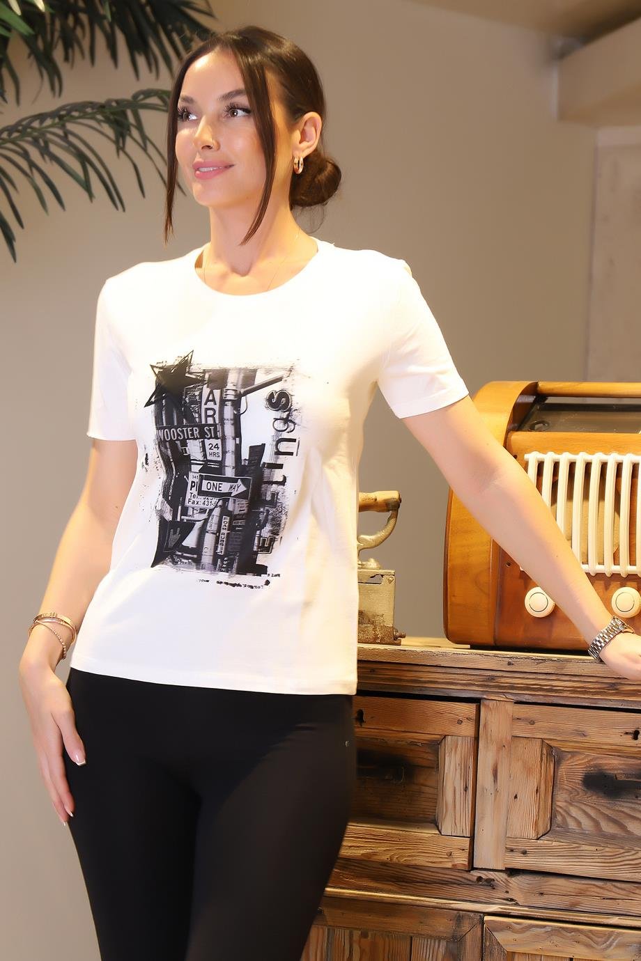 KOTON4SAK50393EK-2Y4 KOTON T-SHIRTBEYAZ