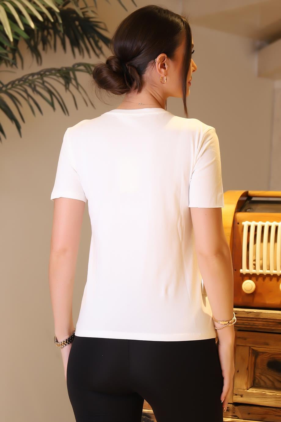 KOTON4SAK50393EK-2Y4 KOTON T-SHIRTBEYAZ