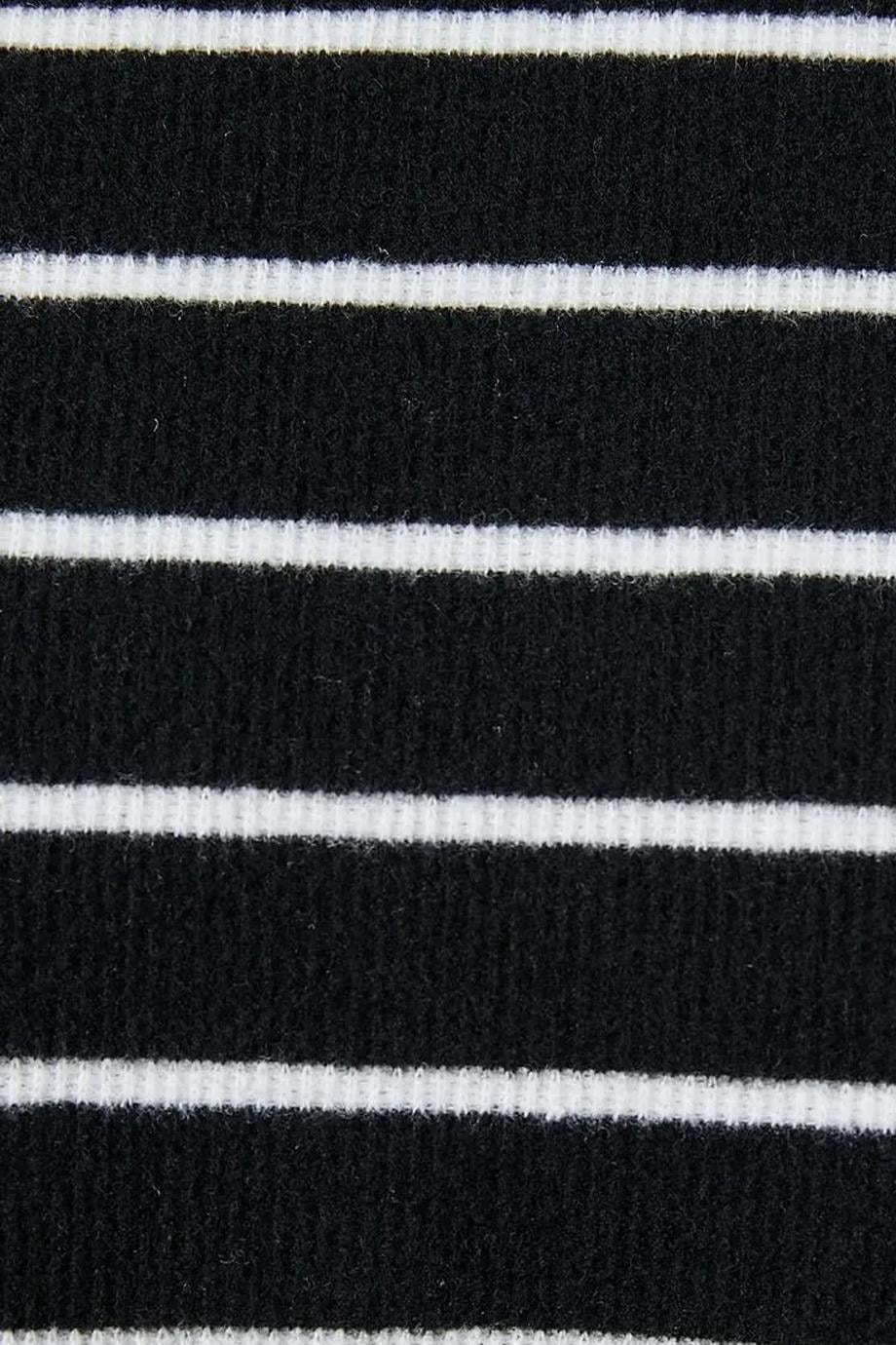 KOTON4WAK30090EK-2K4 KOTON SWEATSİYAH ÇİZGİLİ