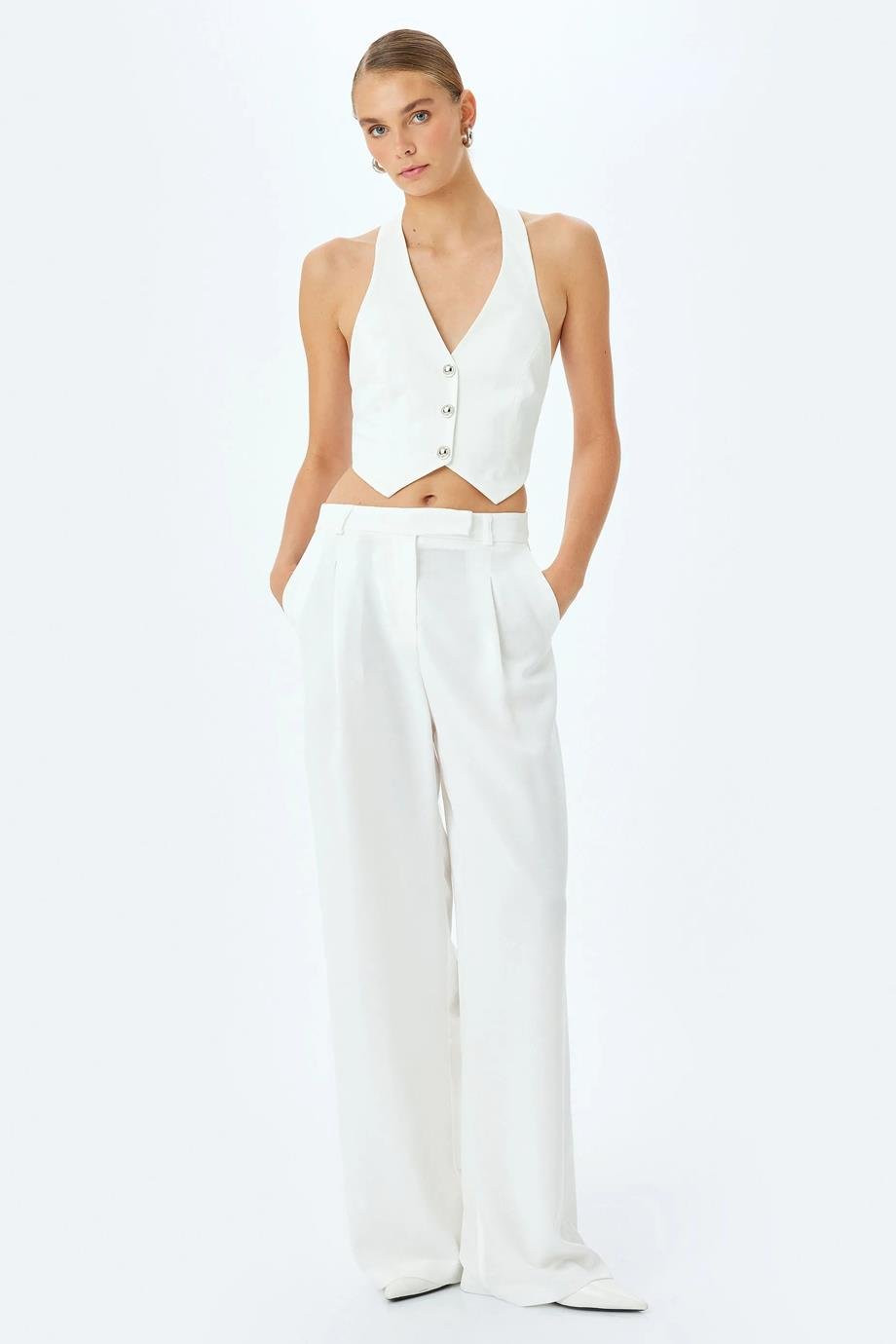 KOTON5SAK40088UW-2Y5 KOTON PANTOLONKIRIK BEYAZ