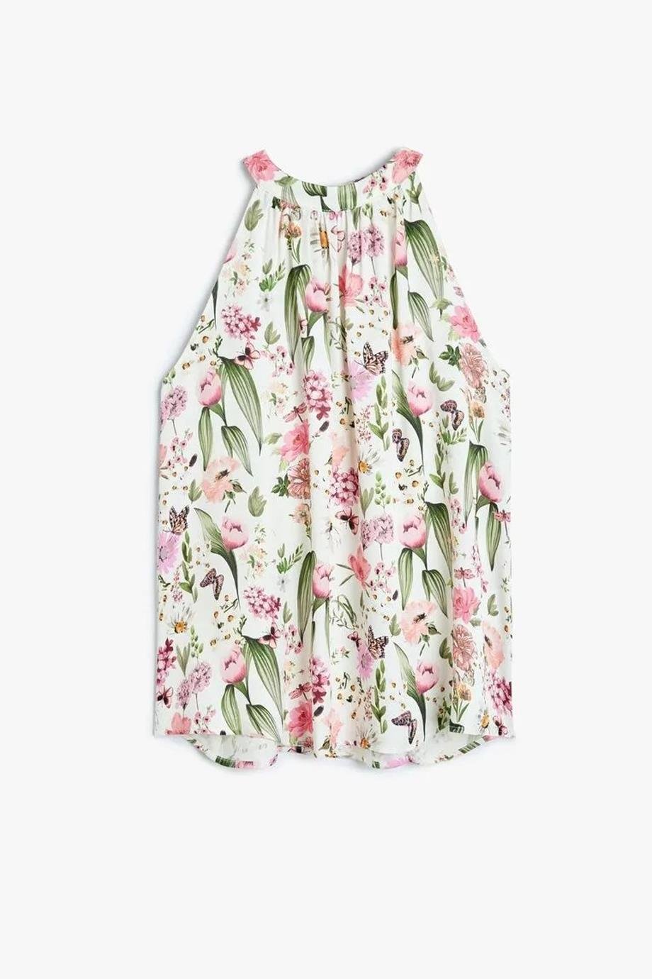 KOTON5SAK6019OUW-2Y5 KOTON BLUZPEMBE DESENLİ