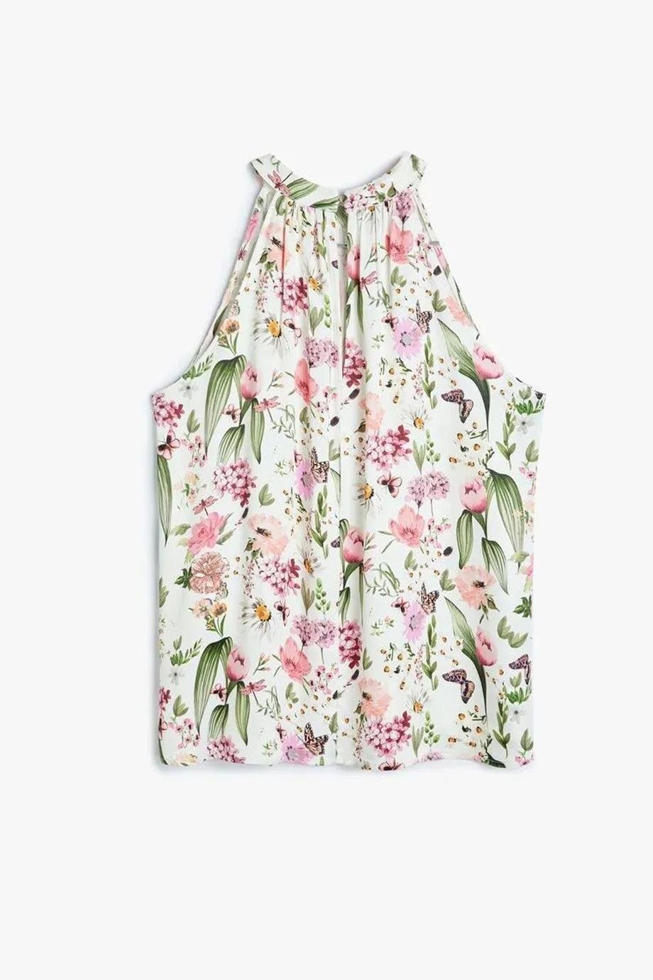 KOTON5SAK6019OUW-2Y5 KOTON BLUZPEMBE DESENLİ