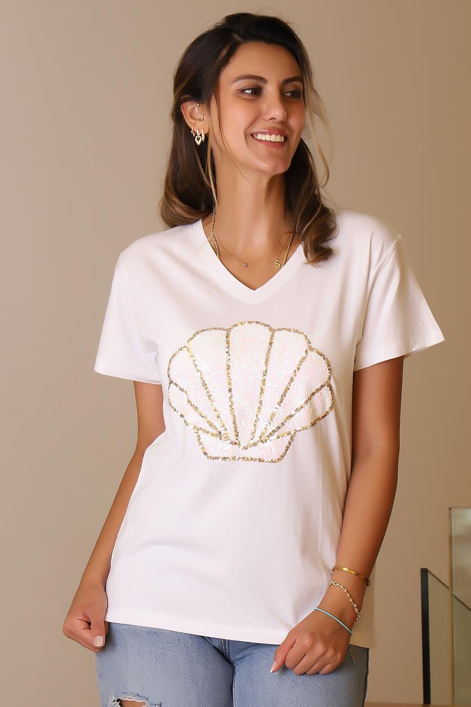 LADERRA121-2Y5 LADERRA T-SHIRTBEYAZ