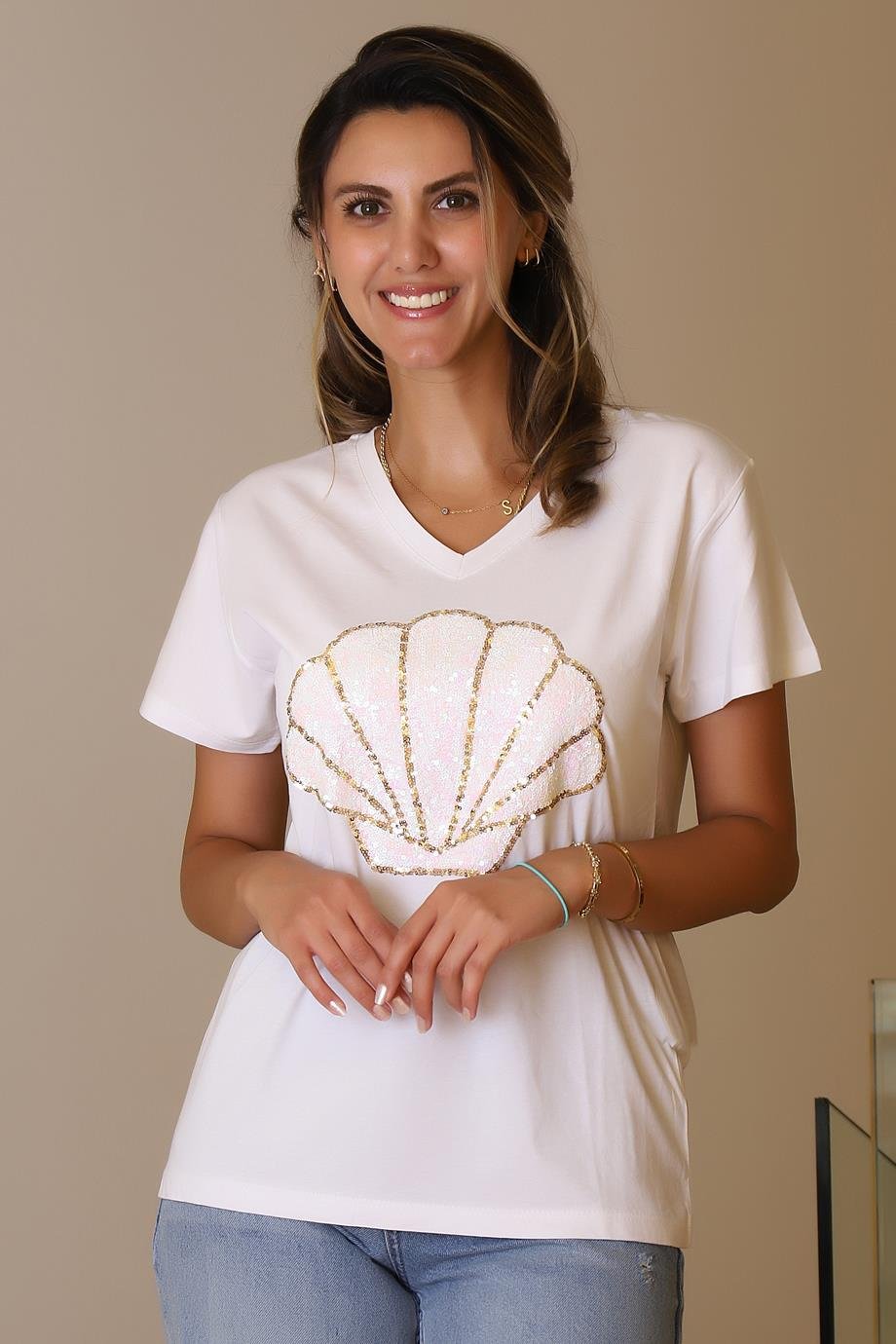 LADERRA121-2Y5 LADERRA T-SHIRTBEYAZ