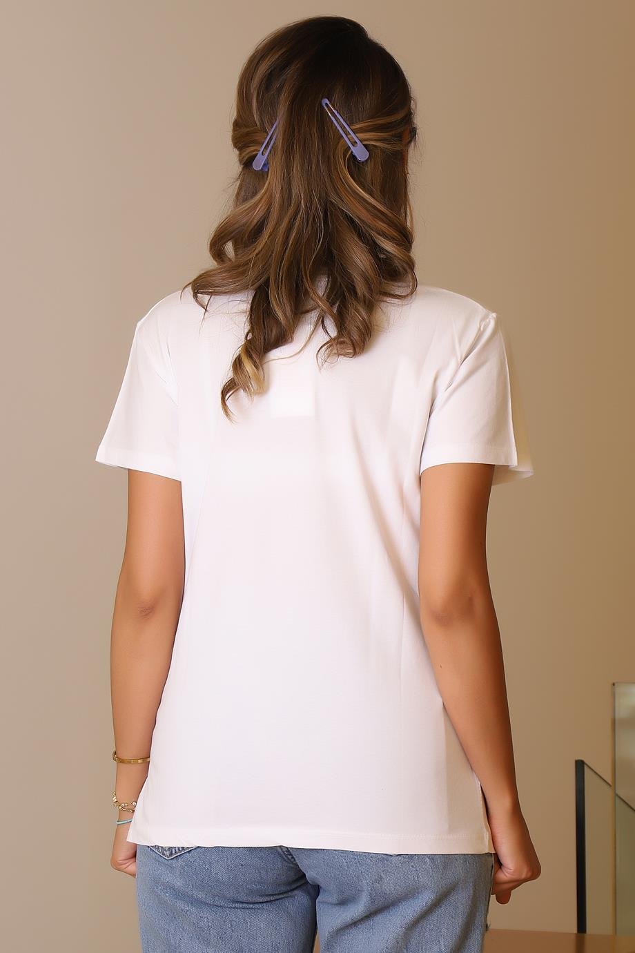 LADERRA121-2Y5 LADERRA T-SHIRTBEYAZ