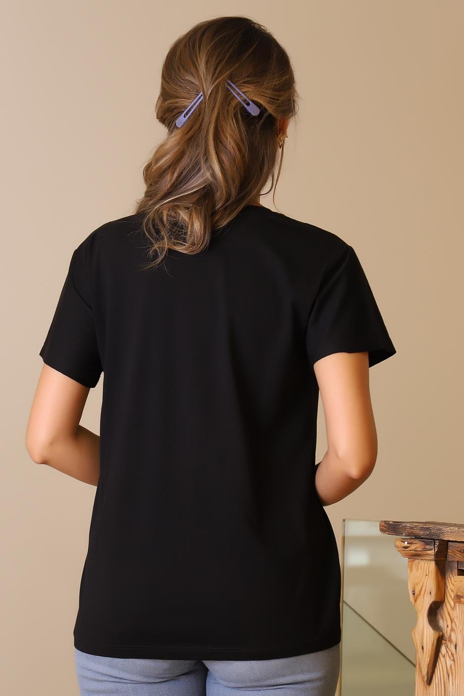 LADERRA121-2Y5 LADERRA T-SHIRTSİYAH