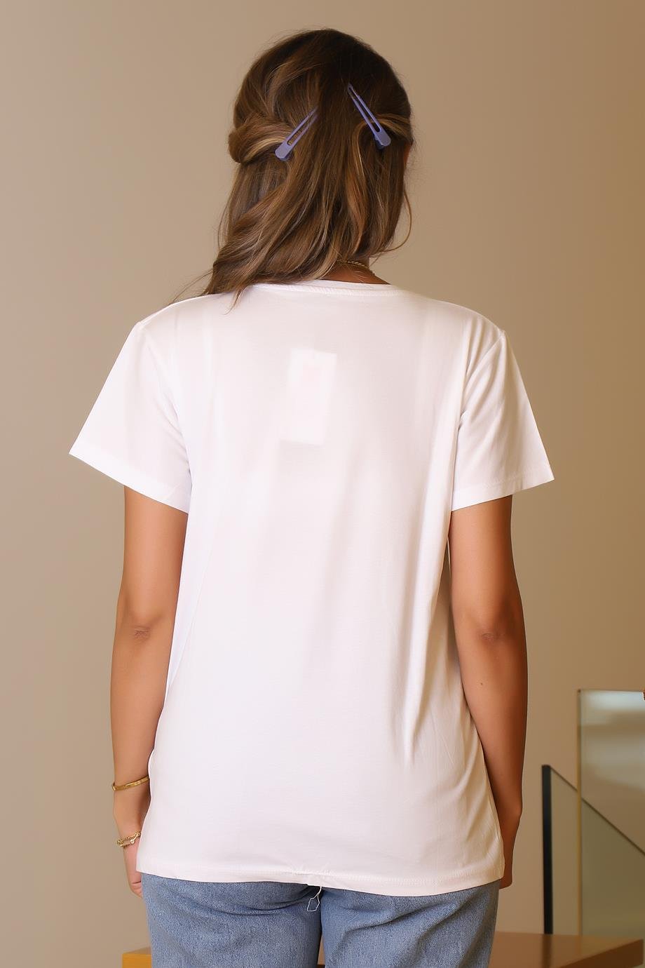 LADERRA1221-2Y5 LADERRA T-SHIRTBEYAZ