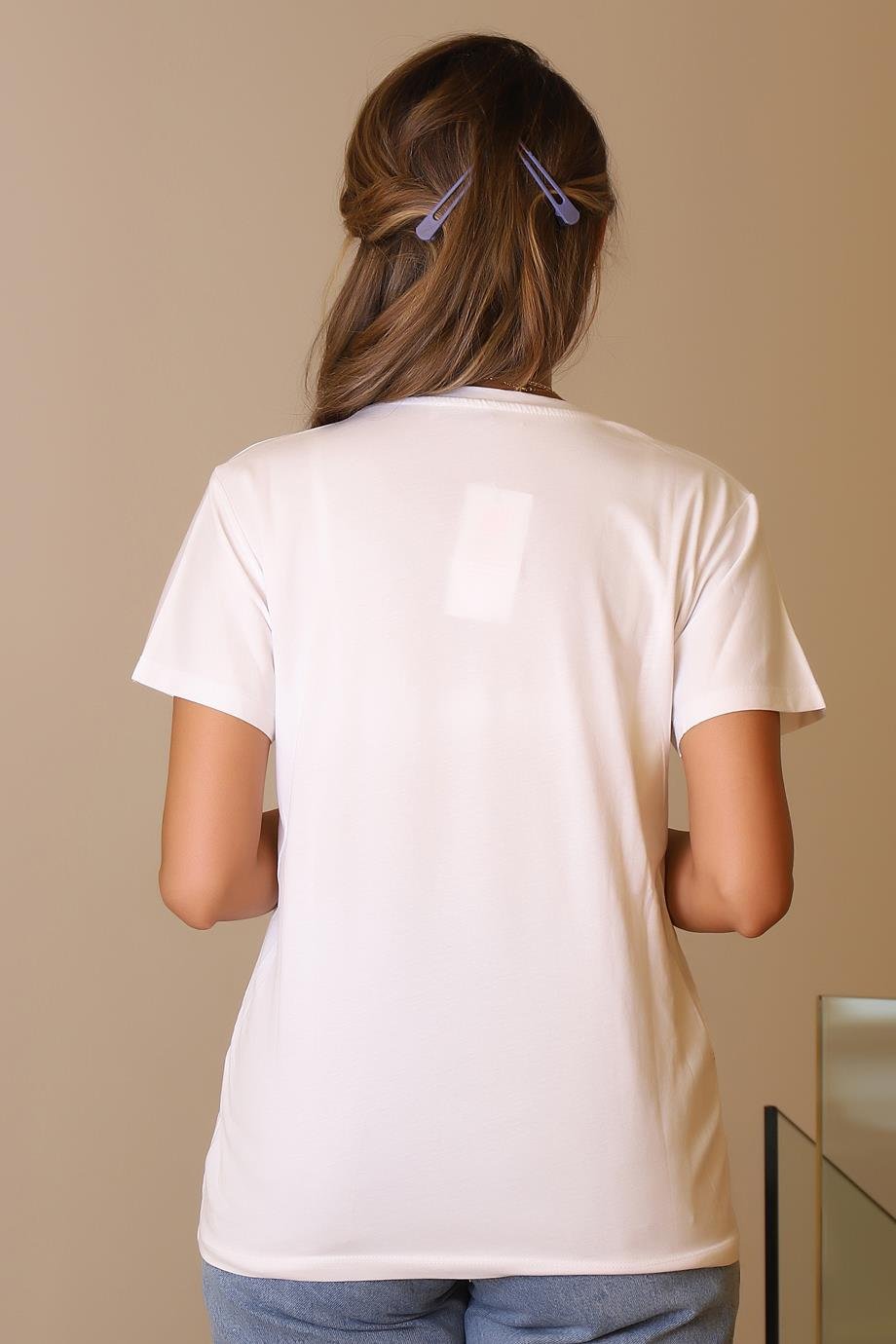 LADERRA123-2Y5 LADERRA T-SHIRTBEYAZ