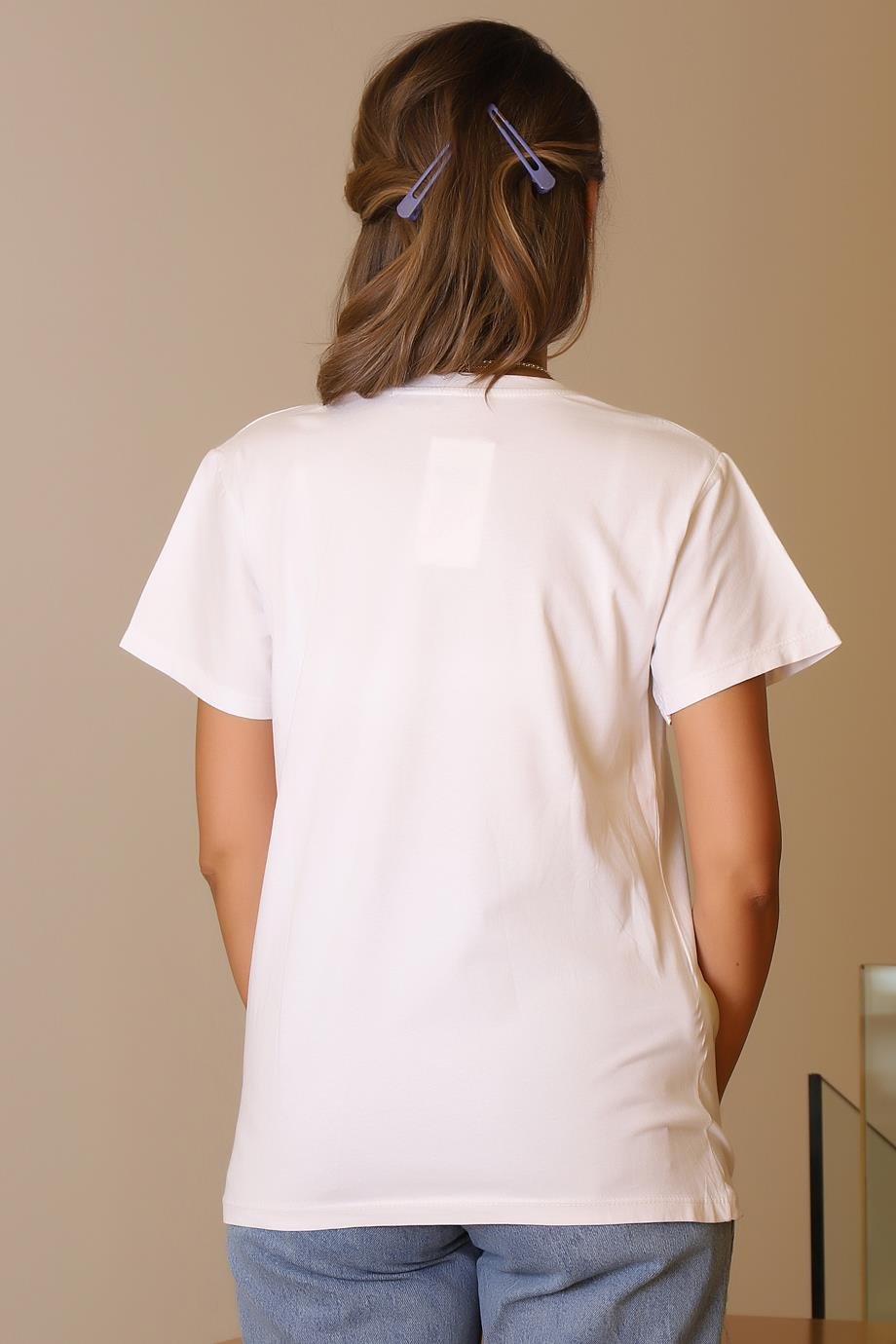 LADERRA135-2Y5 LADERRA T-SHIRTBEYAZ