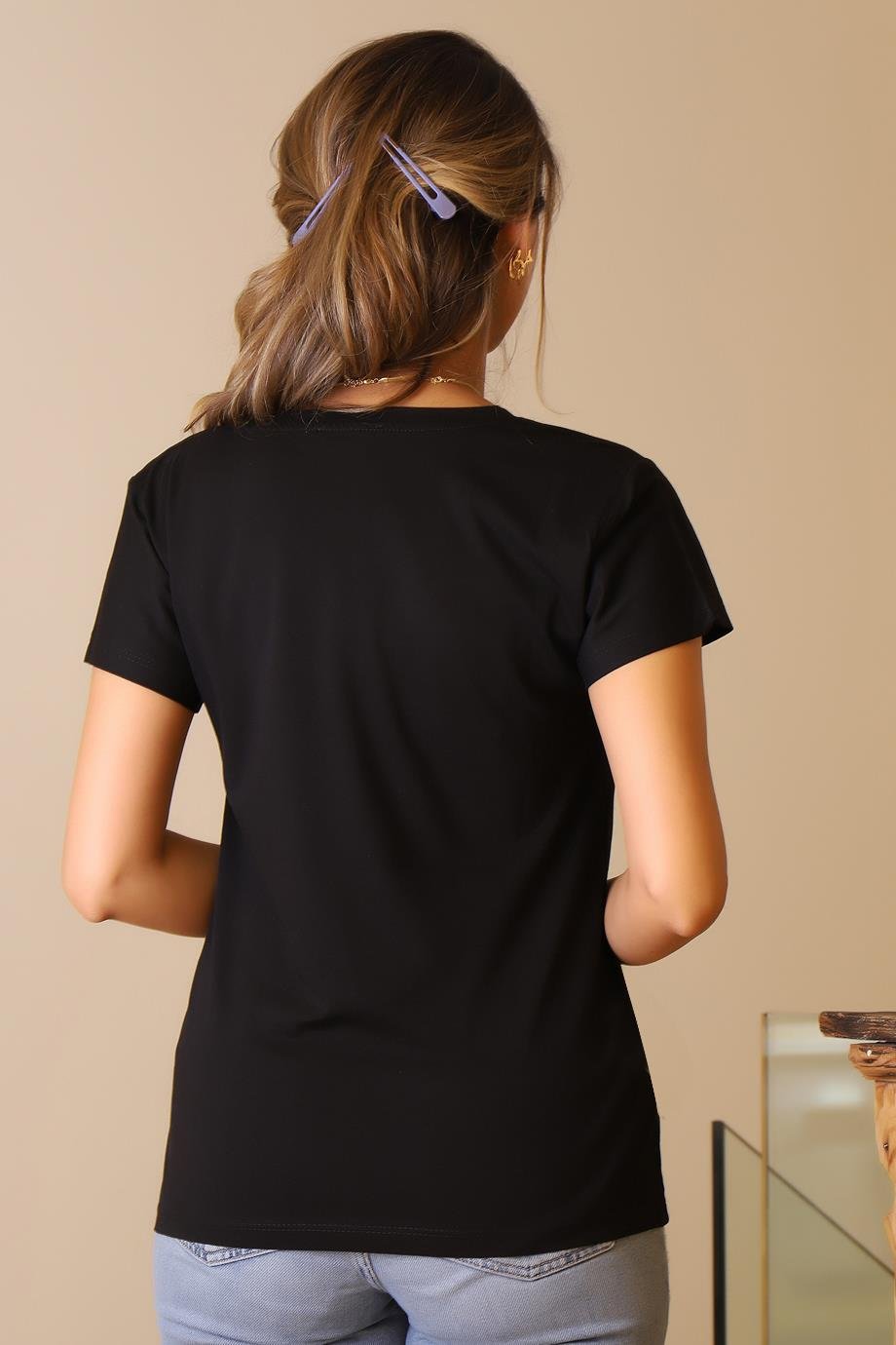 LADERRA20-2Y5 LADERRA T-SHIRTSİYAH