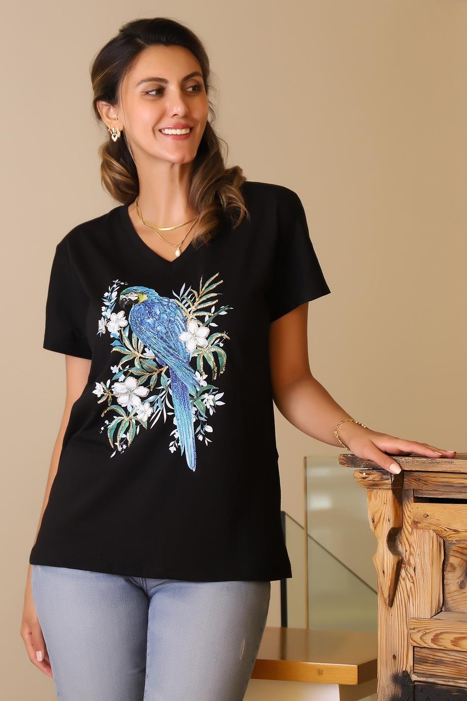 LADERRA31-2Y5 LADERRA T-SHIRTSİYAH