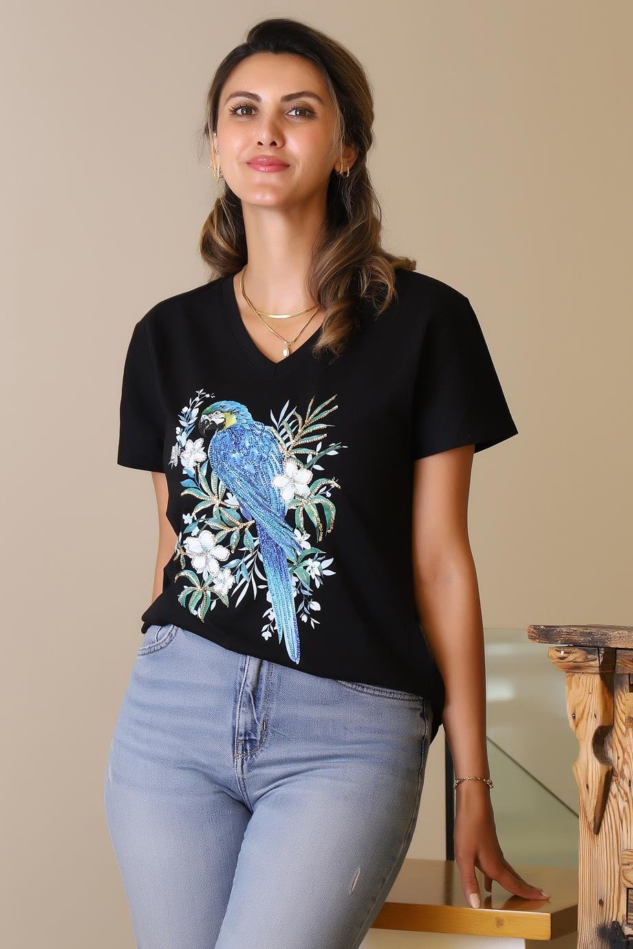 LADERRA31-2Y5 LADERRA T-SHIRTSİYAH