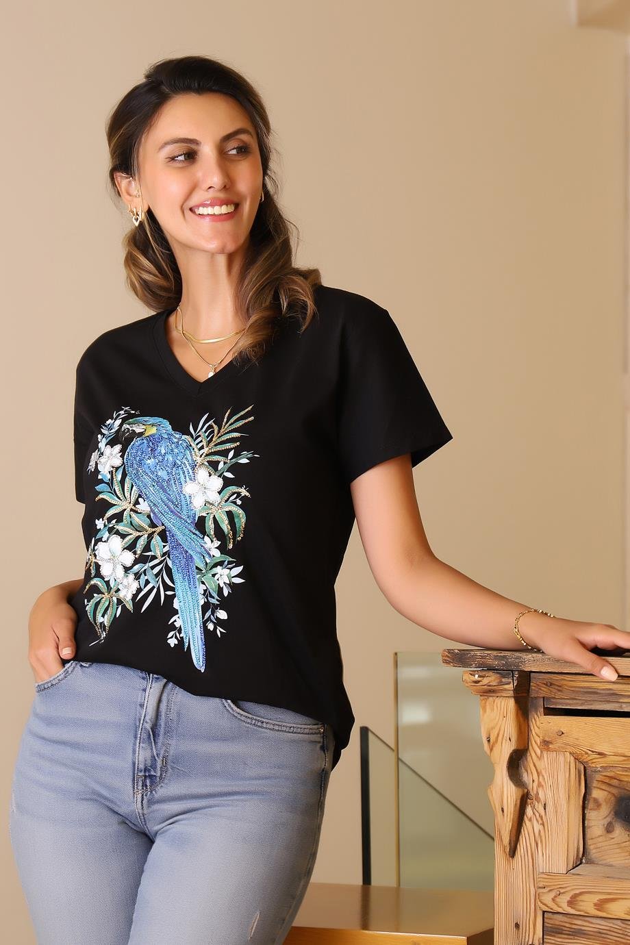 LADERRA31-2Y5 LADERRA T-SHIRTSİYAH