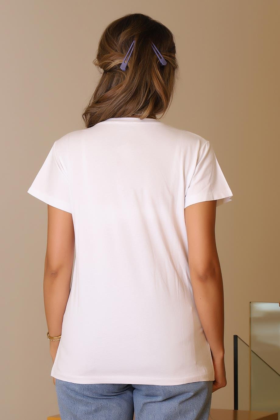 LADERRA34-2Y5 LADERRA TSHIRTBEYAZ